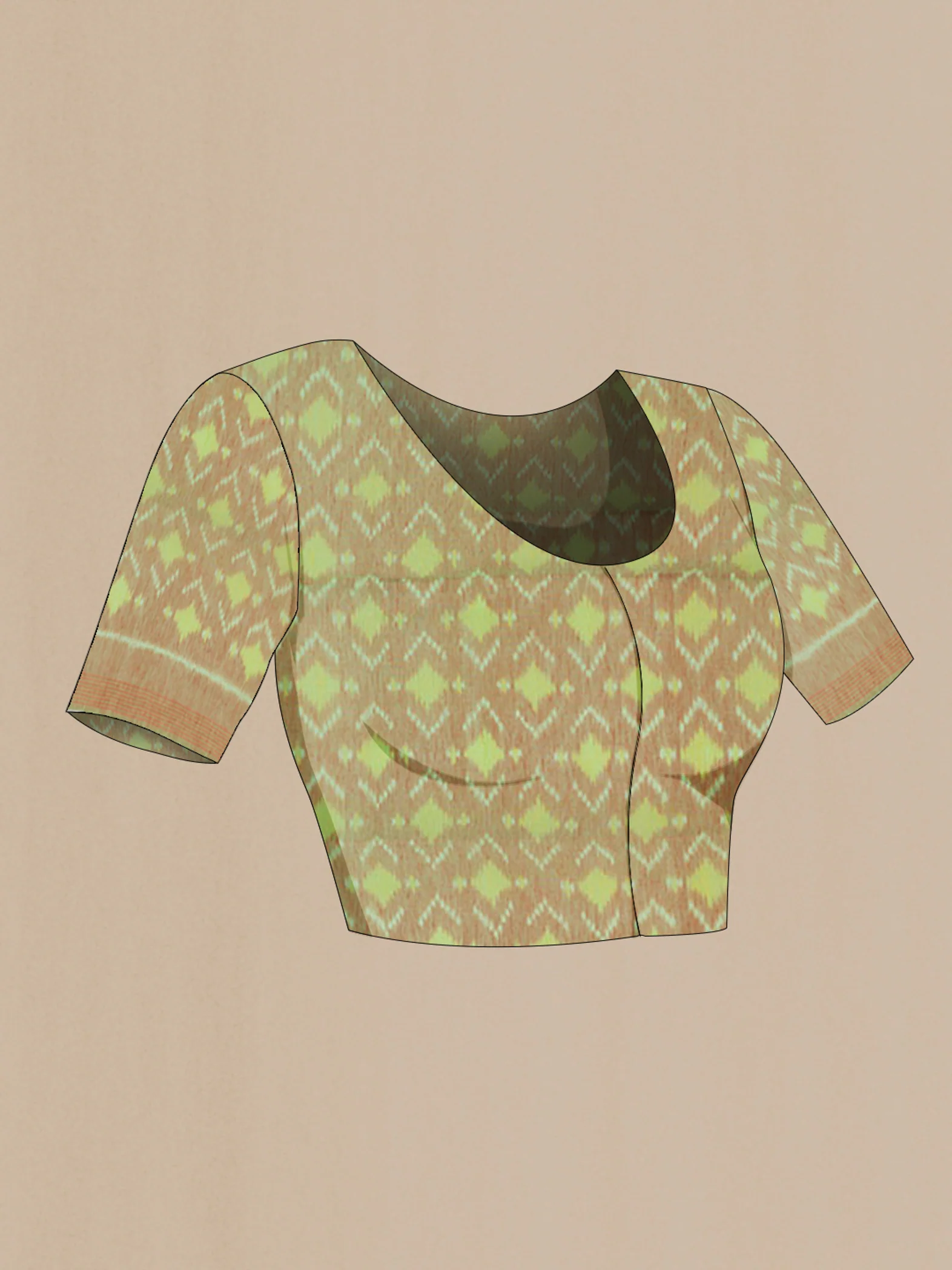 Green Soft Silk Saree - Image 4
