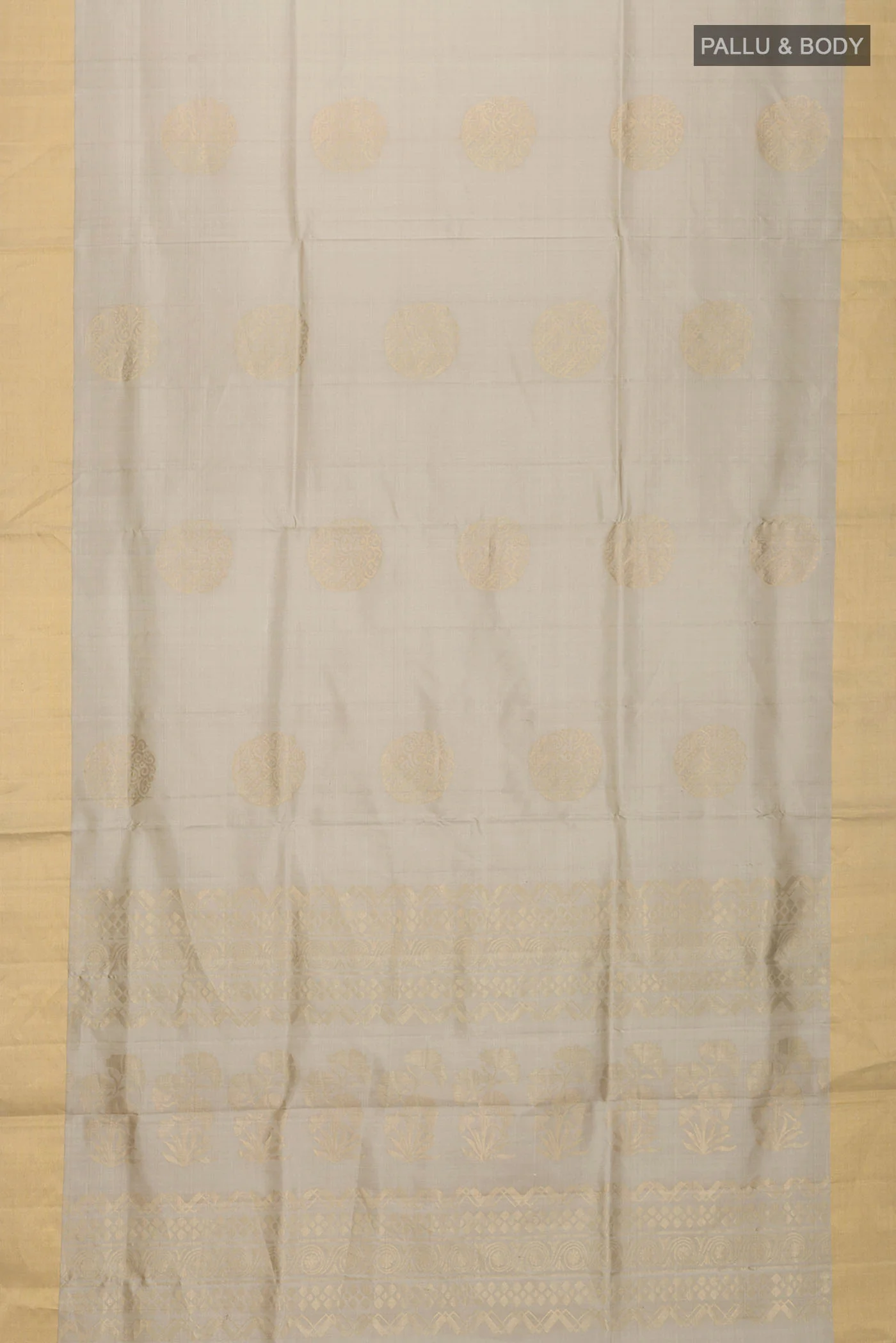 Beige Soft Silk Saree - Image 5