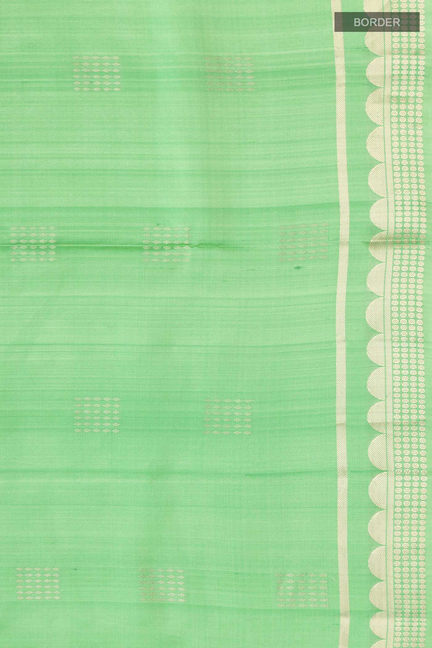 Green Soft Silk Saree - Image 3