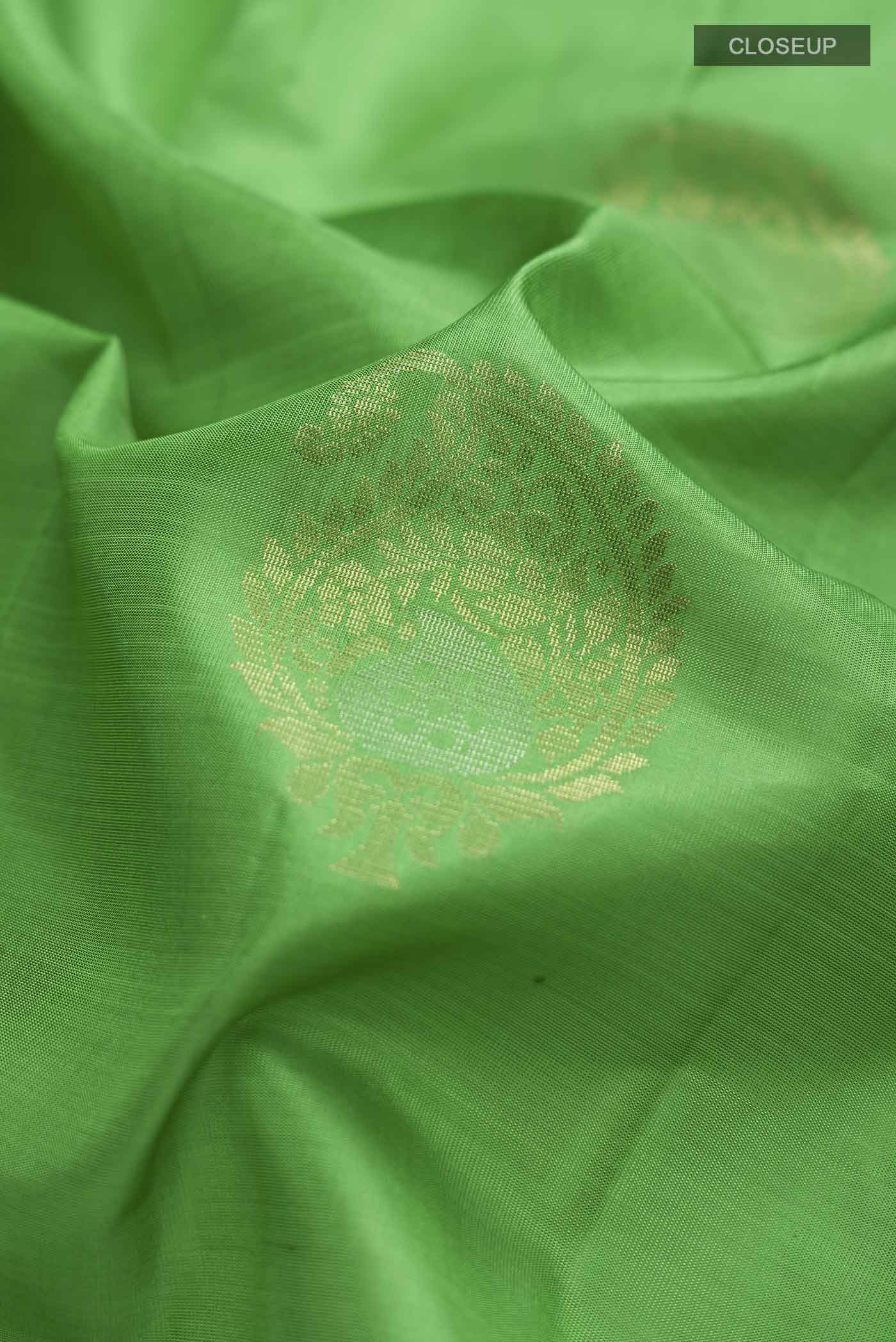 Green Soft Silk Saree - Image 2