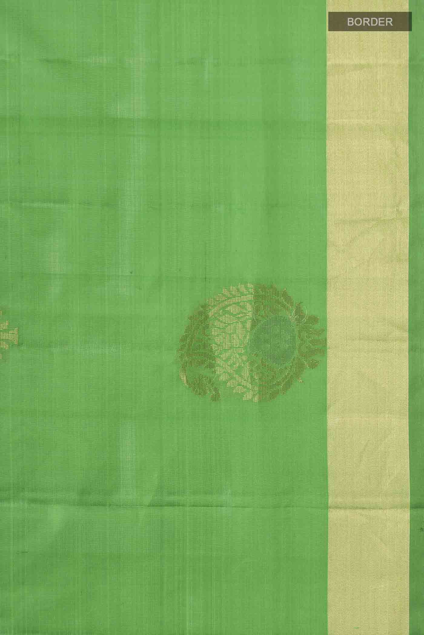 Green Soft Silk Saree - Image 3