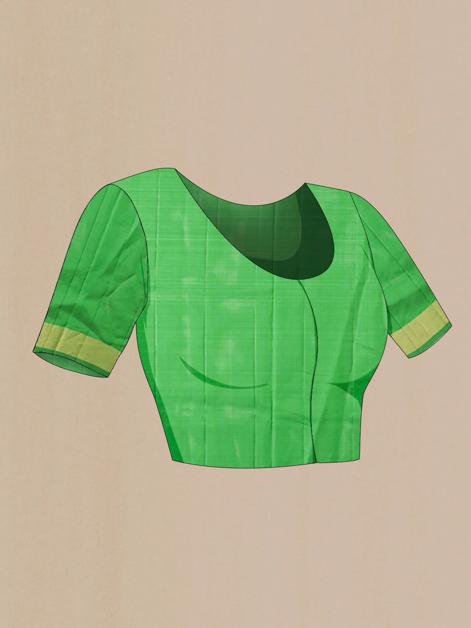 Green Soft Silk Saree - Image 4