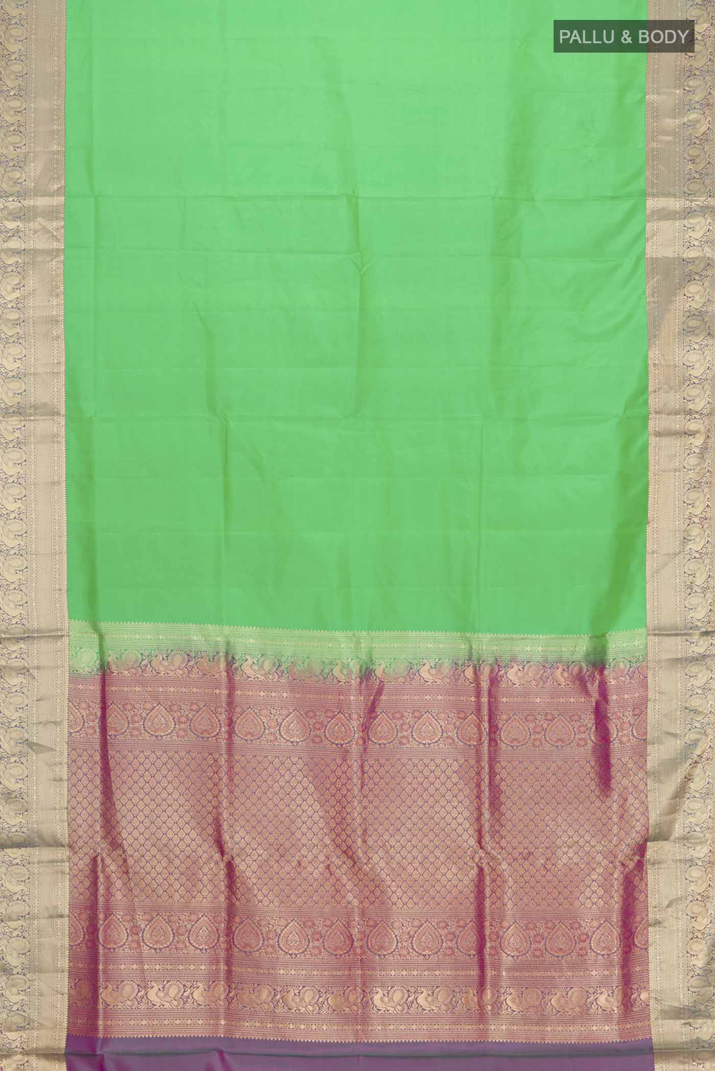 Green Soft Silk Saree - Image 6