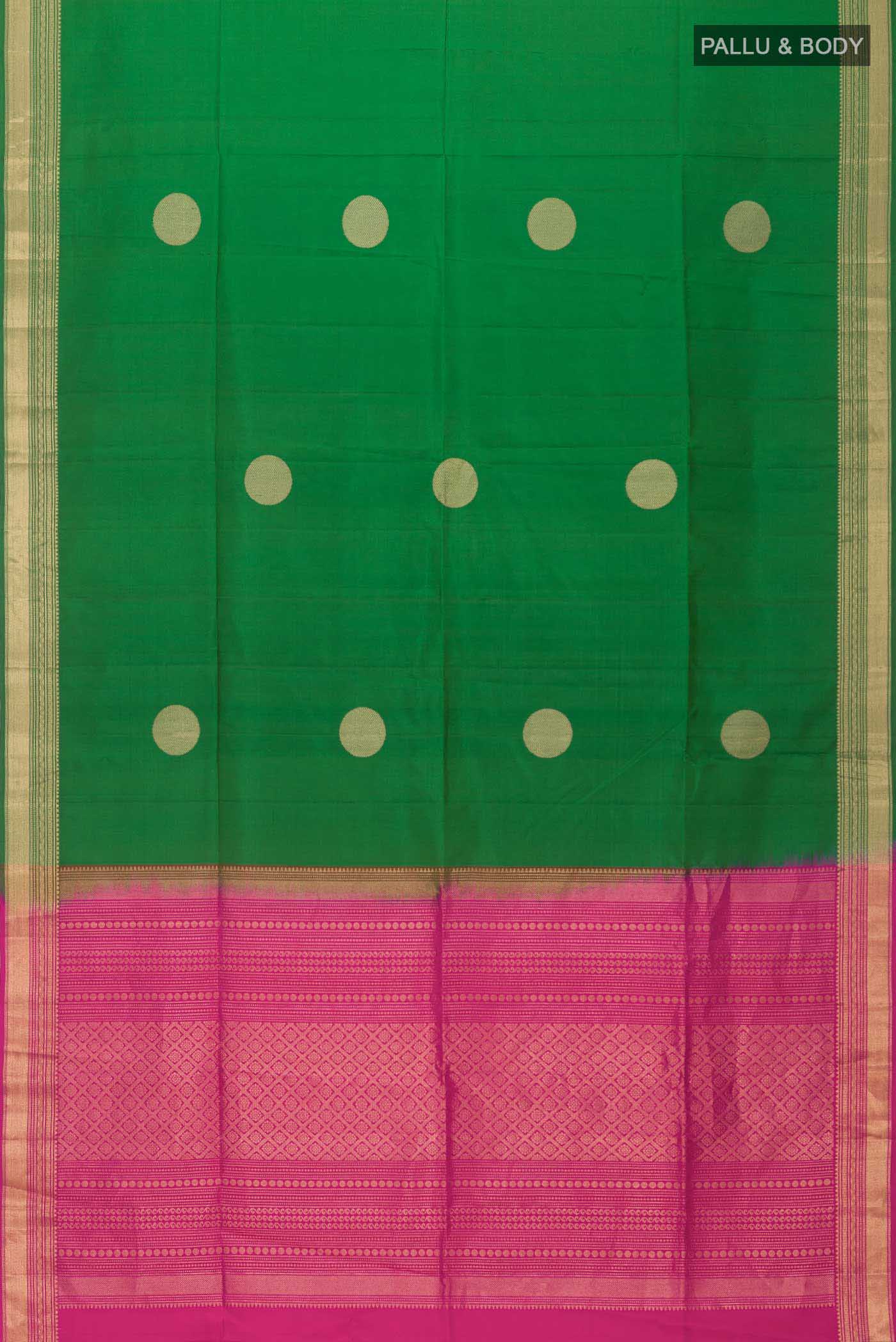 Green Soft Silk Saree - Image 6