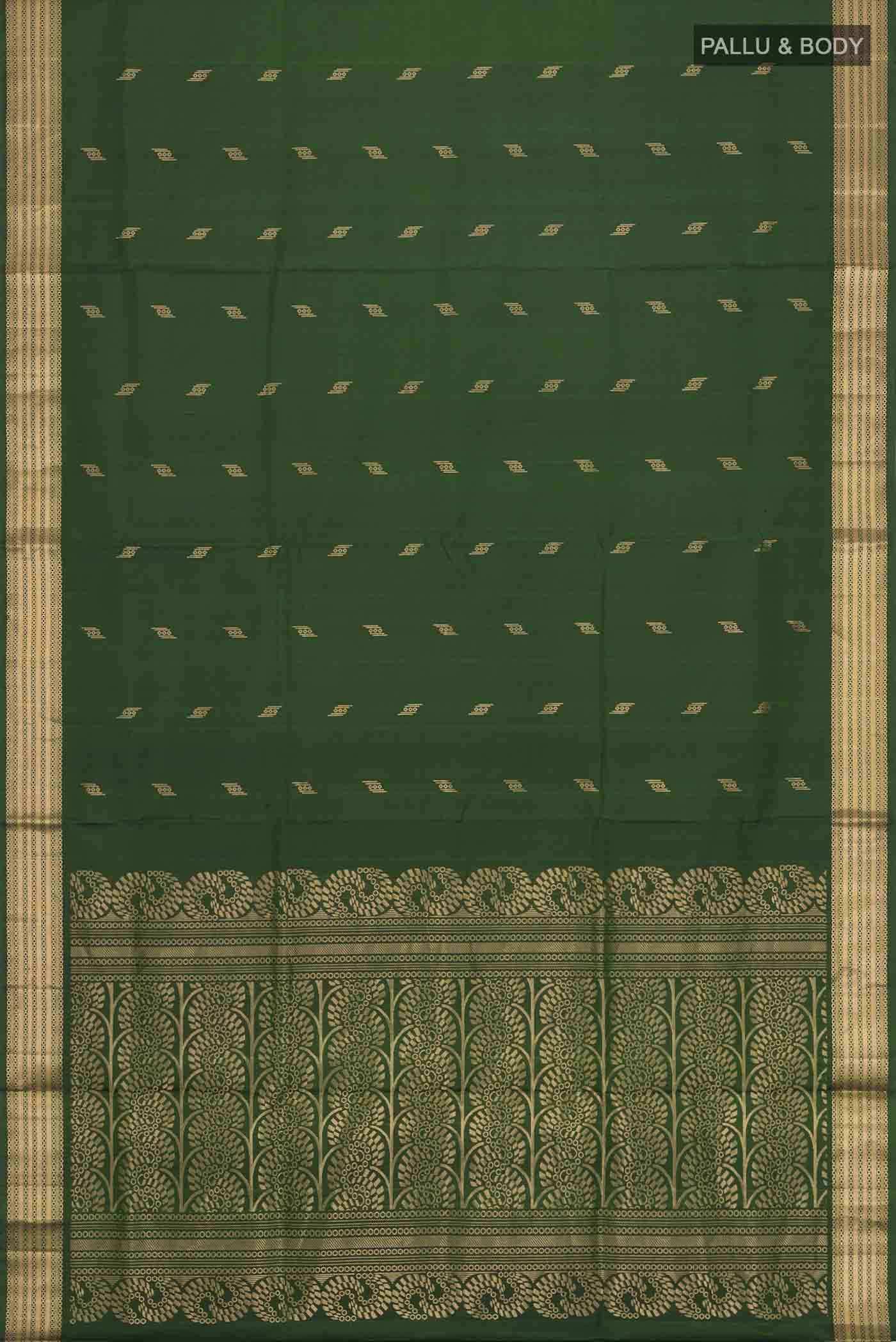 Green Soft Silk Saree - Image 6