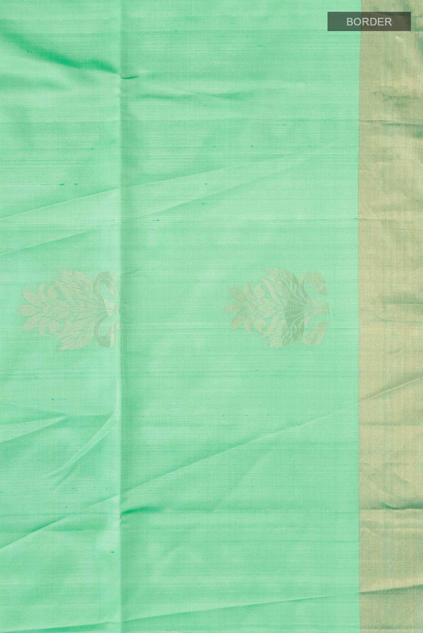 Green Soft Silk Saree - Image 4