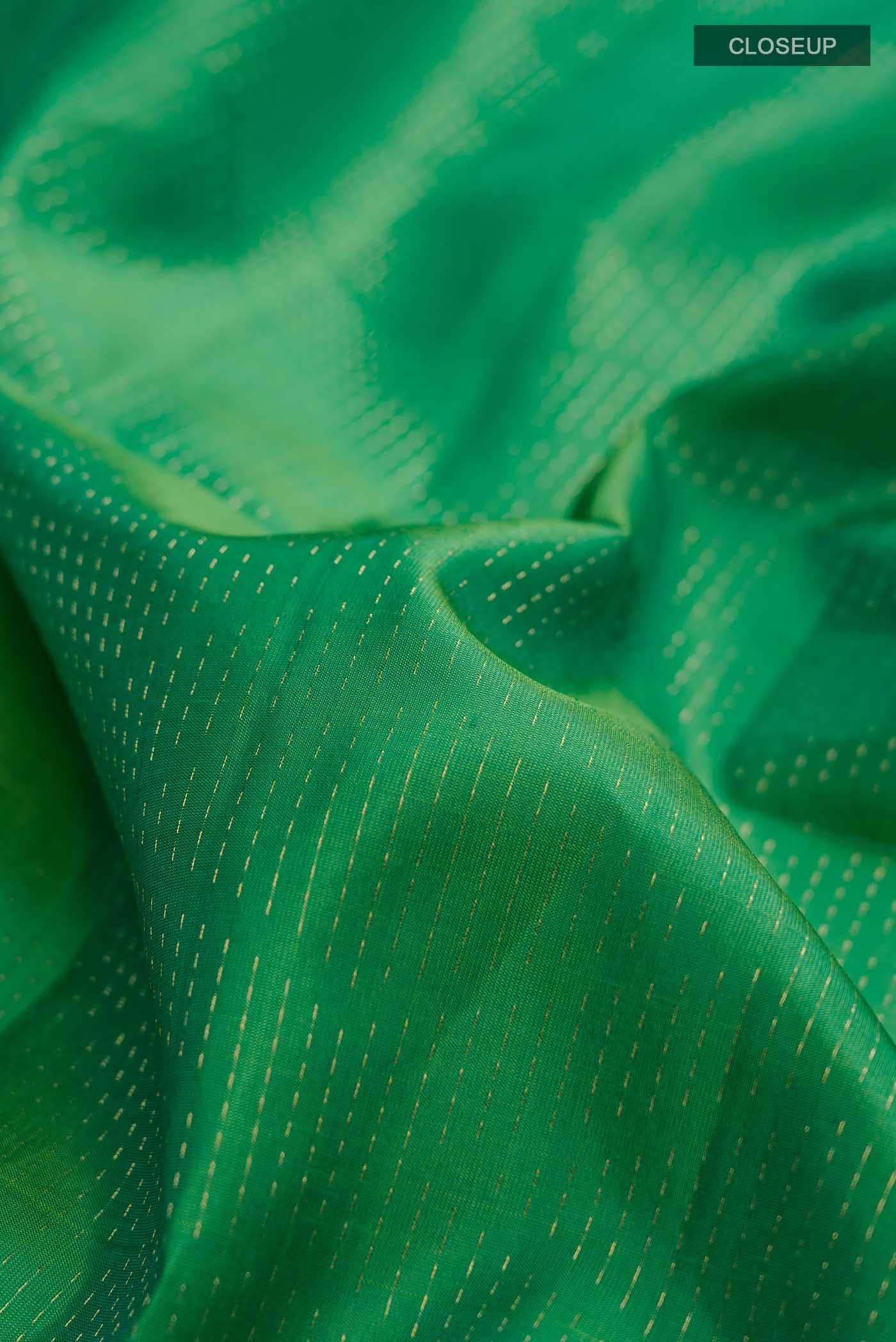 Green Soft Silk Saree - Image 2
