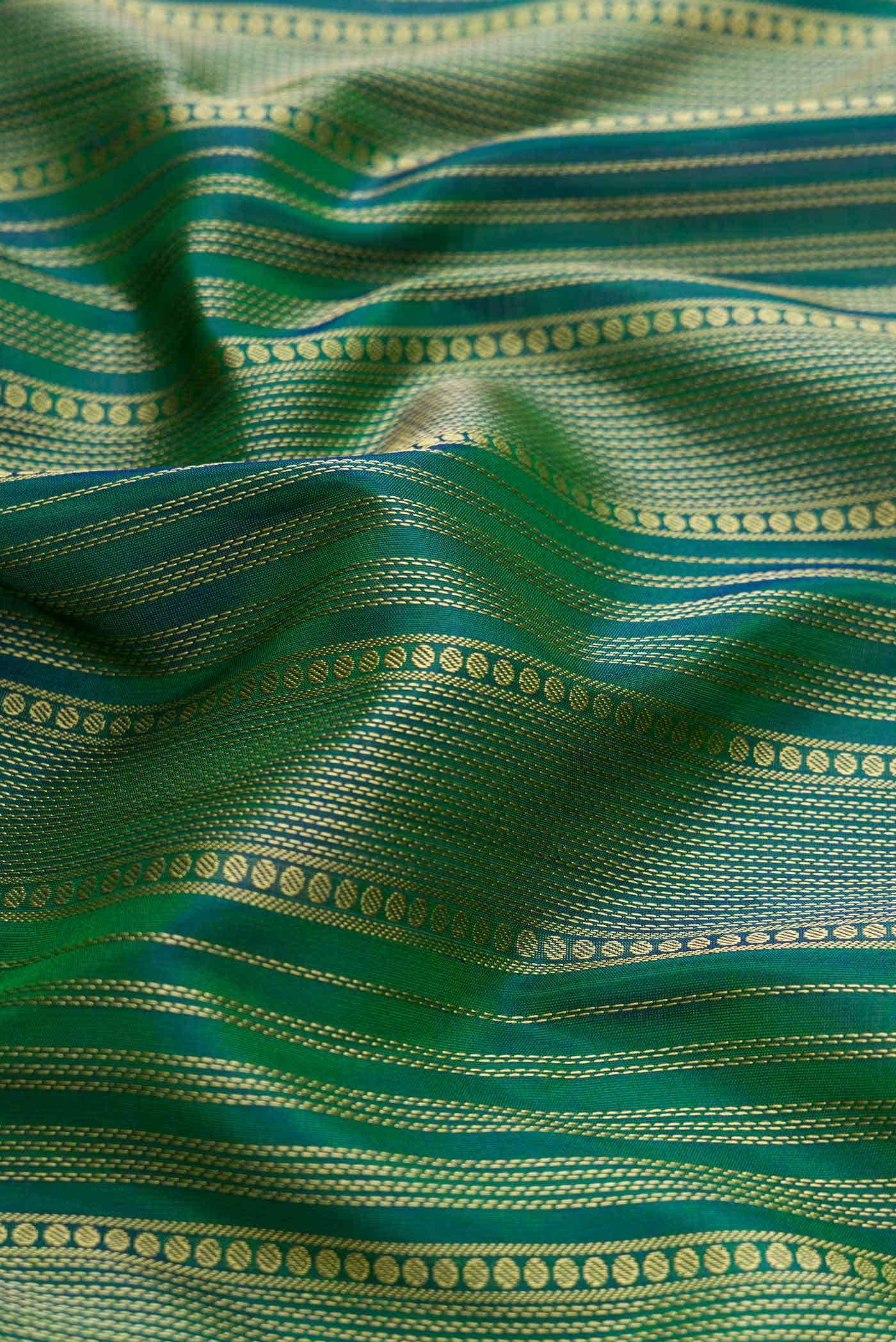 Green Soft Silk Saree - Image 3