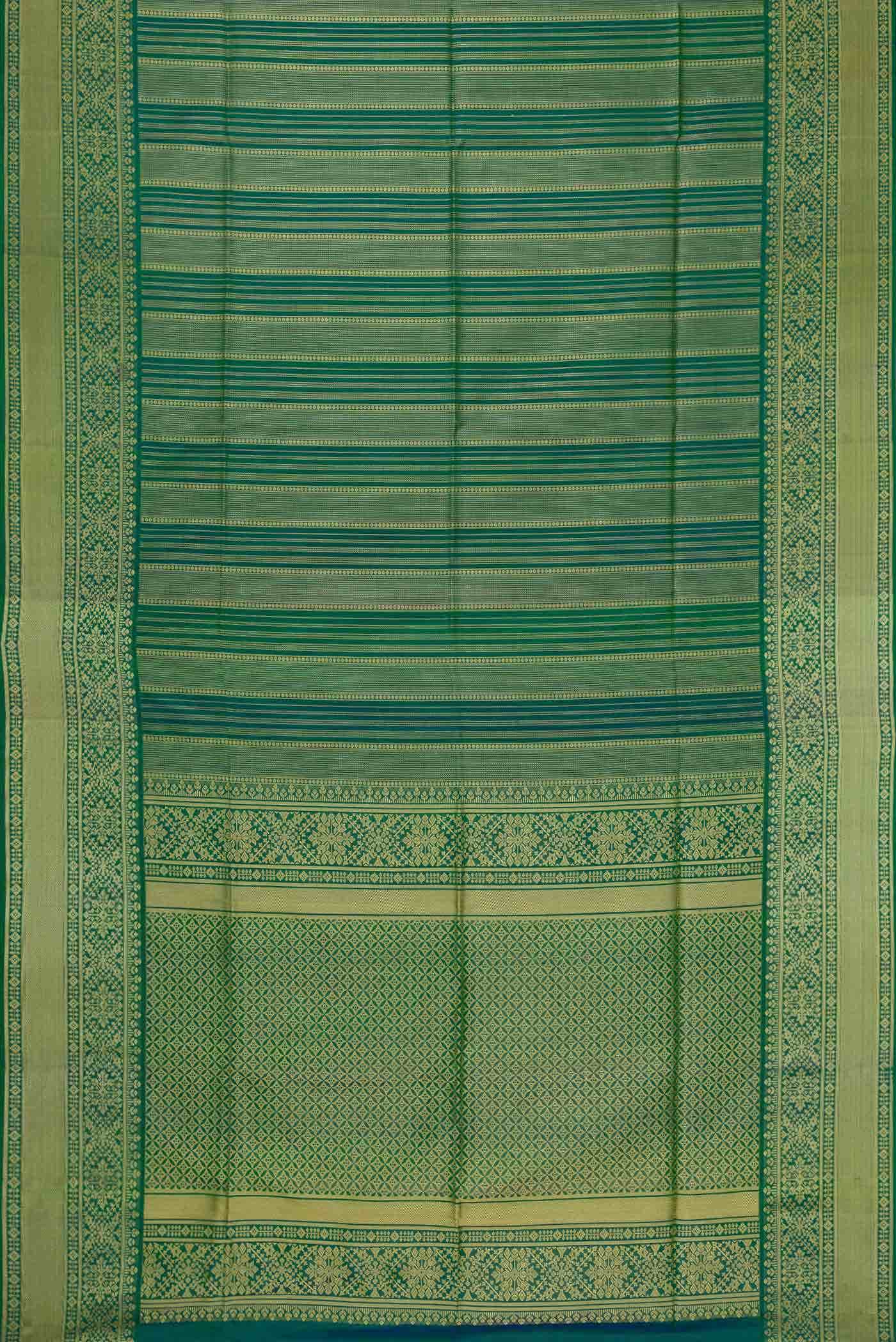 Green Soft Silk Saree - Image 4
