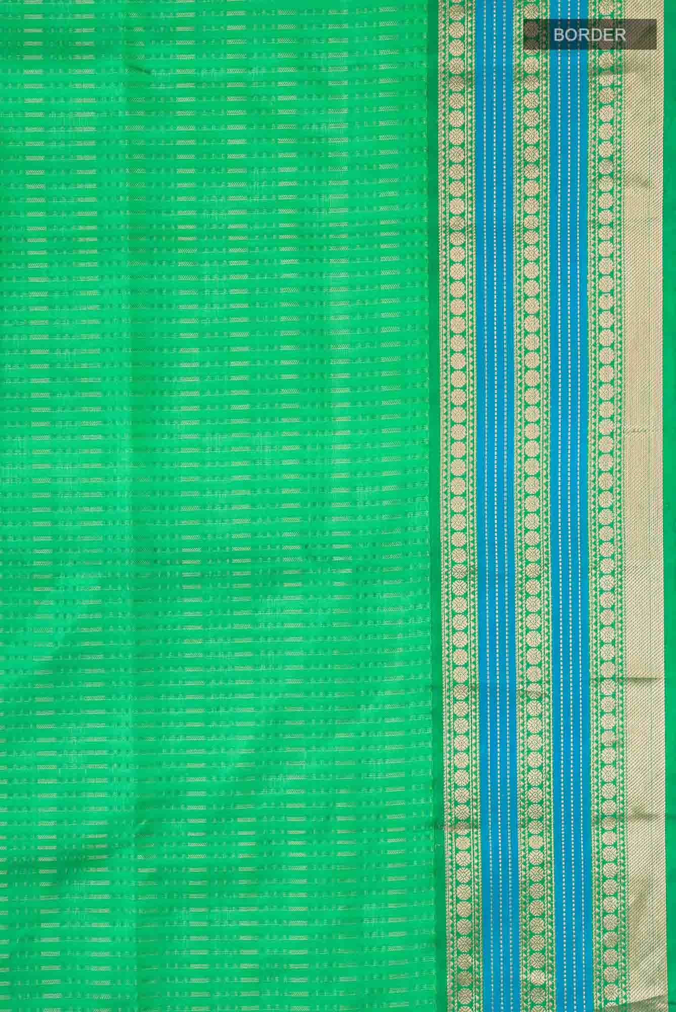 Green Soft Silk Saree - Image 5