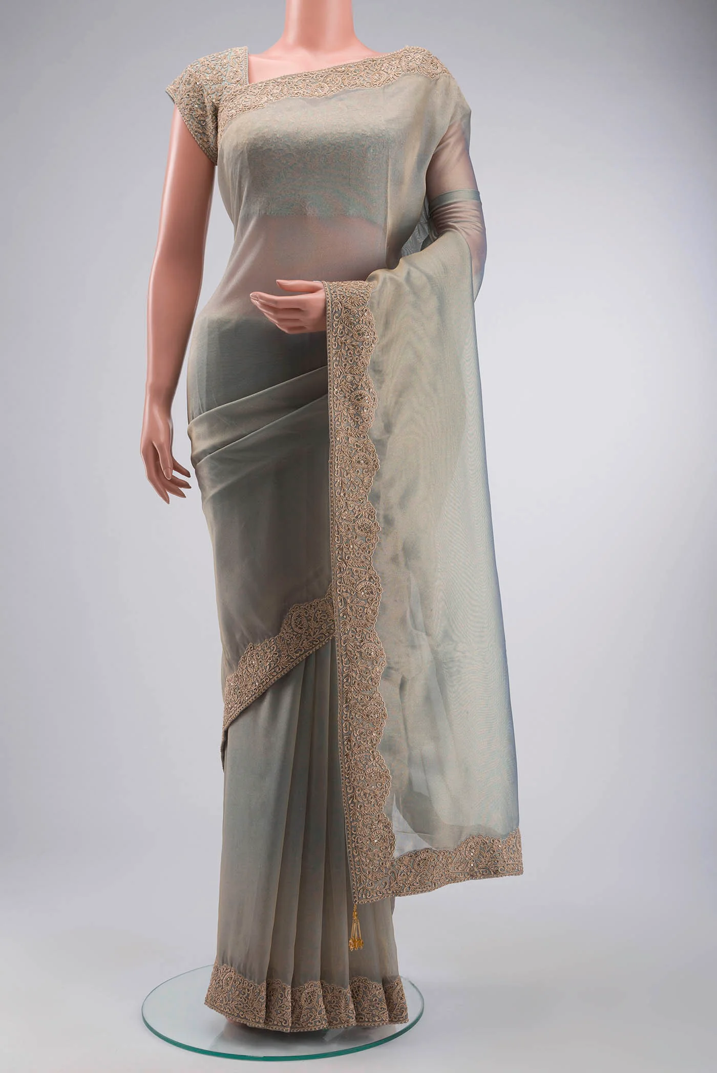 Green Tissue Silk Saree