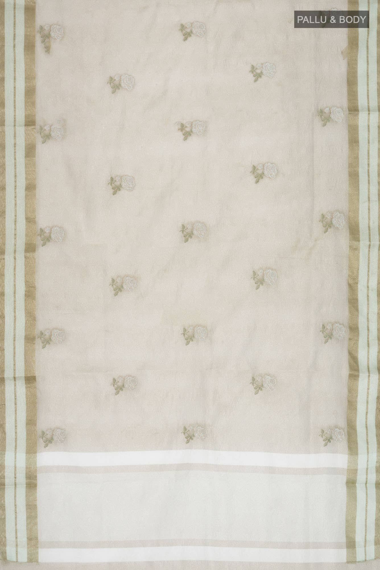 Green Tissue Silk Saree - Image 3