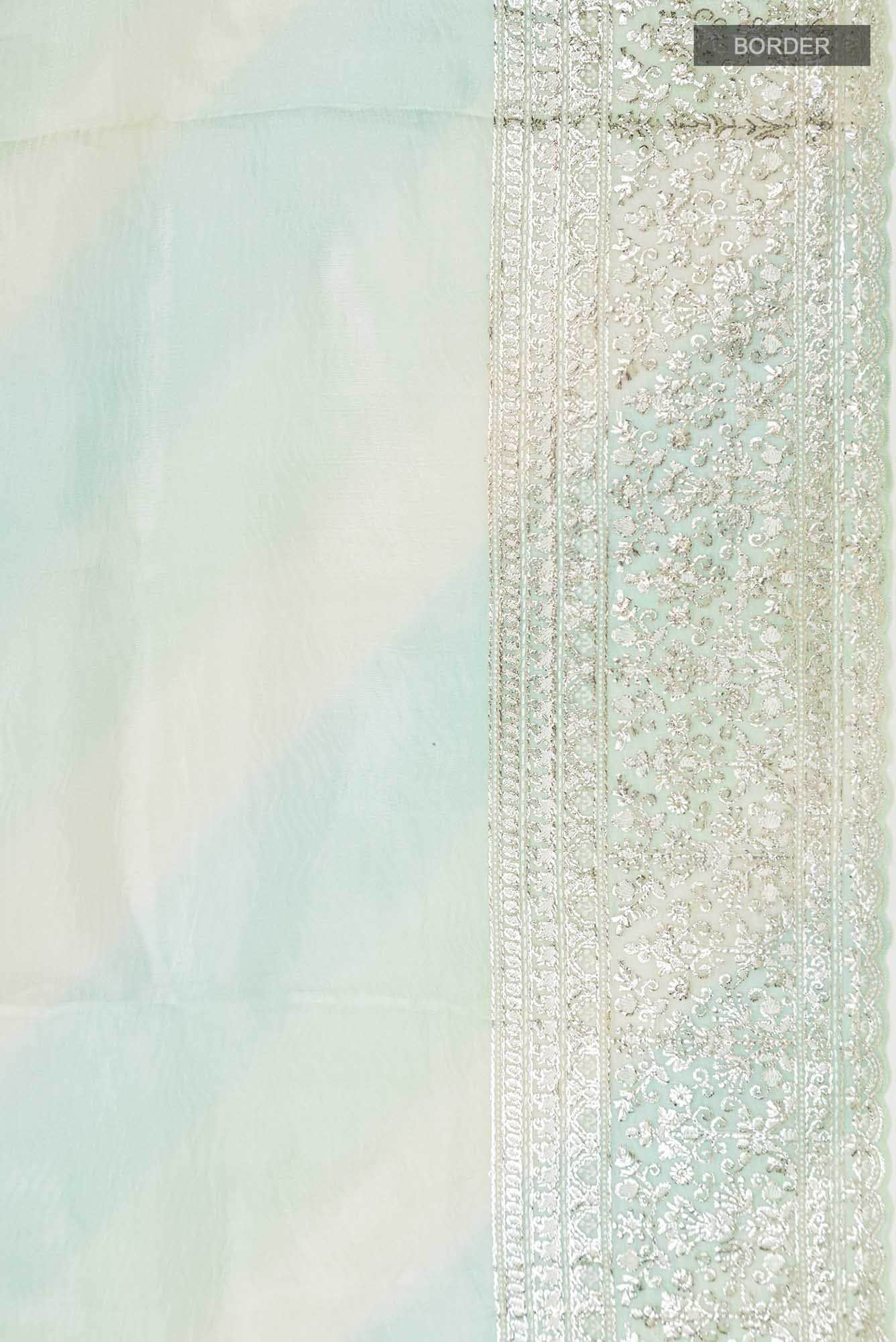 Multi Color Organza Silk Saree - Image 5