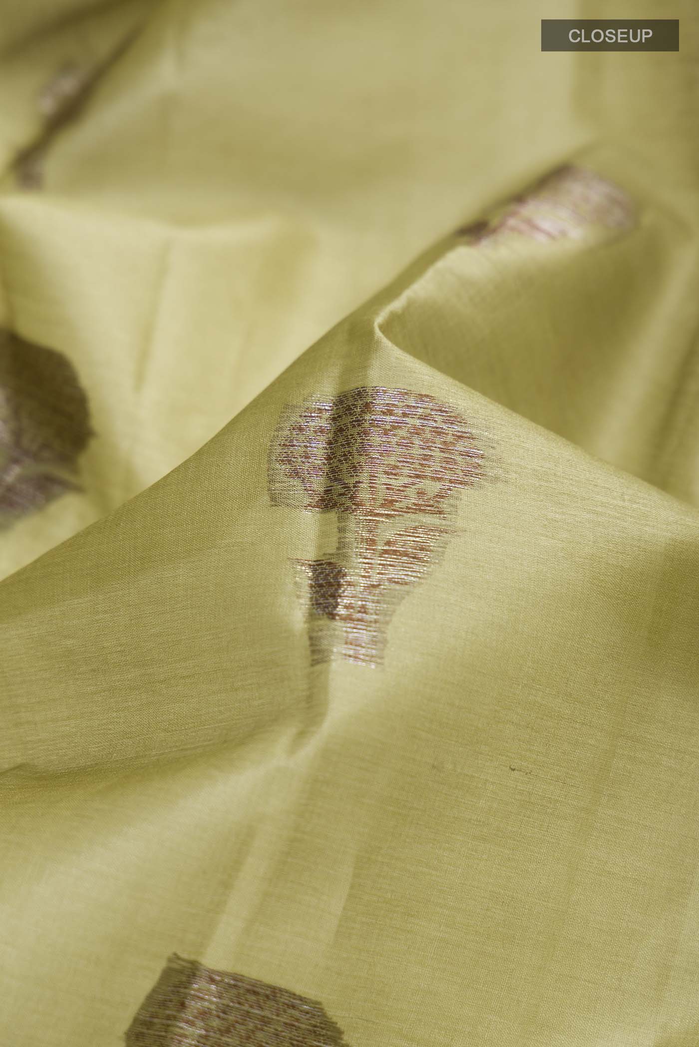 Green Tussar Silk Saree - Image 2