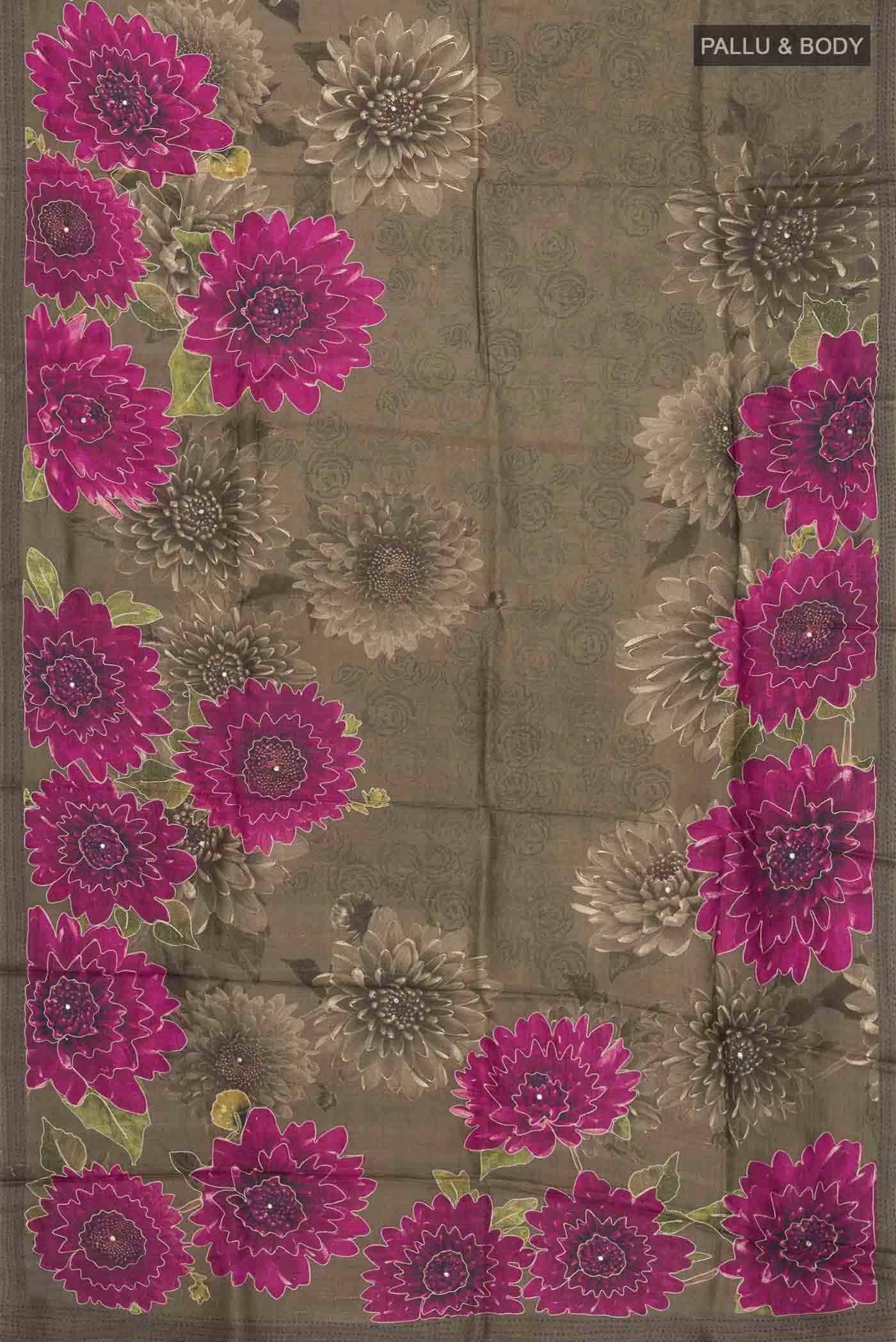 Green Tussar Silk Saree - Image 5