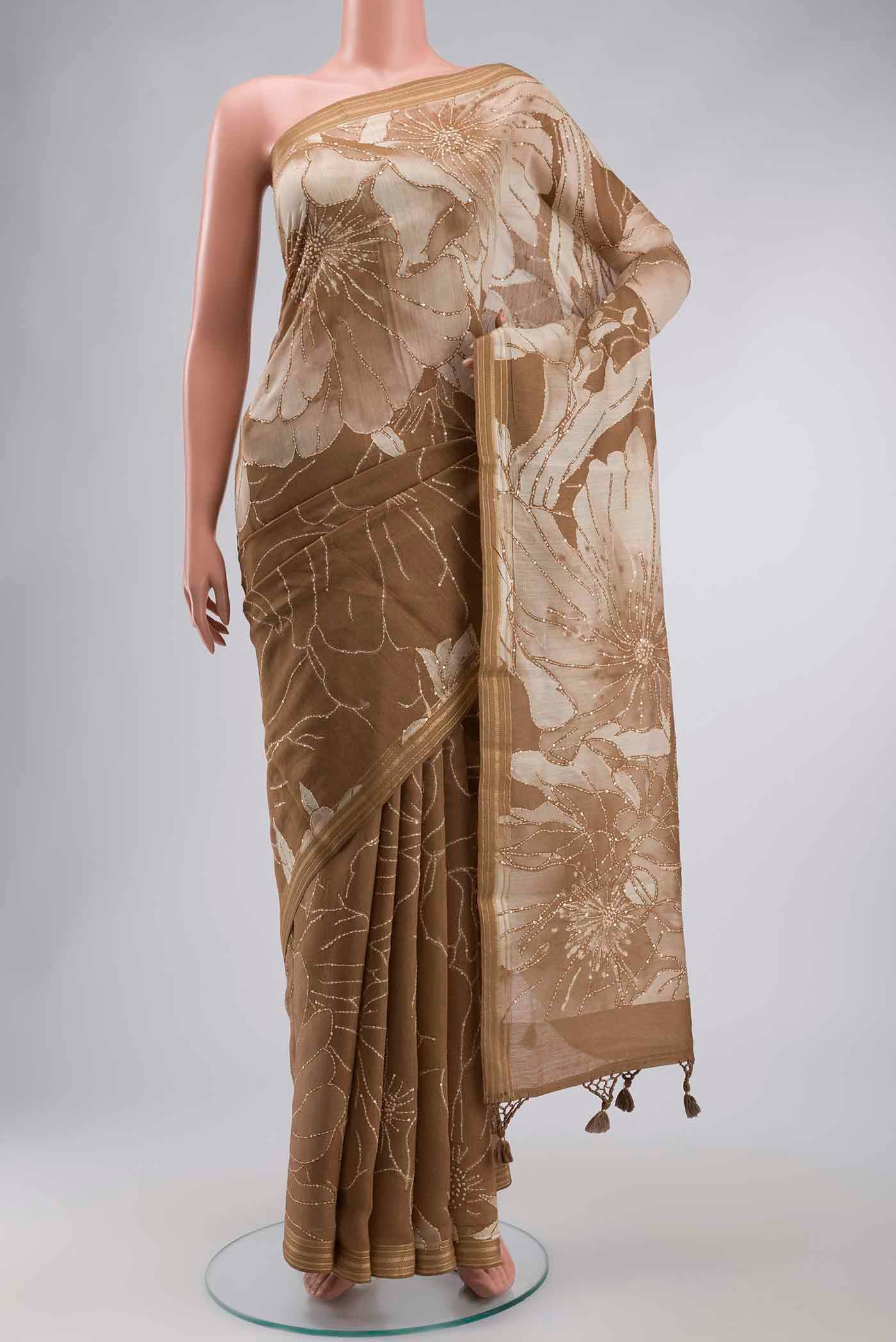 Green Tussar Silk Saree
