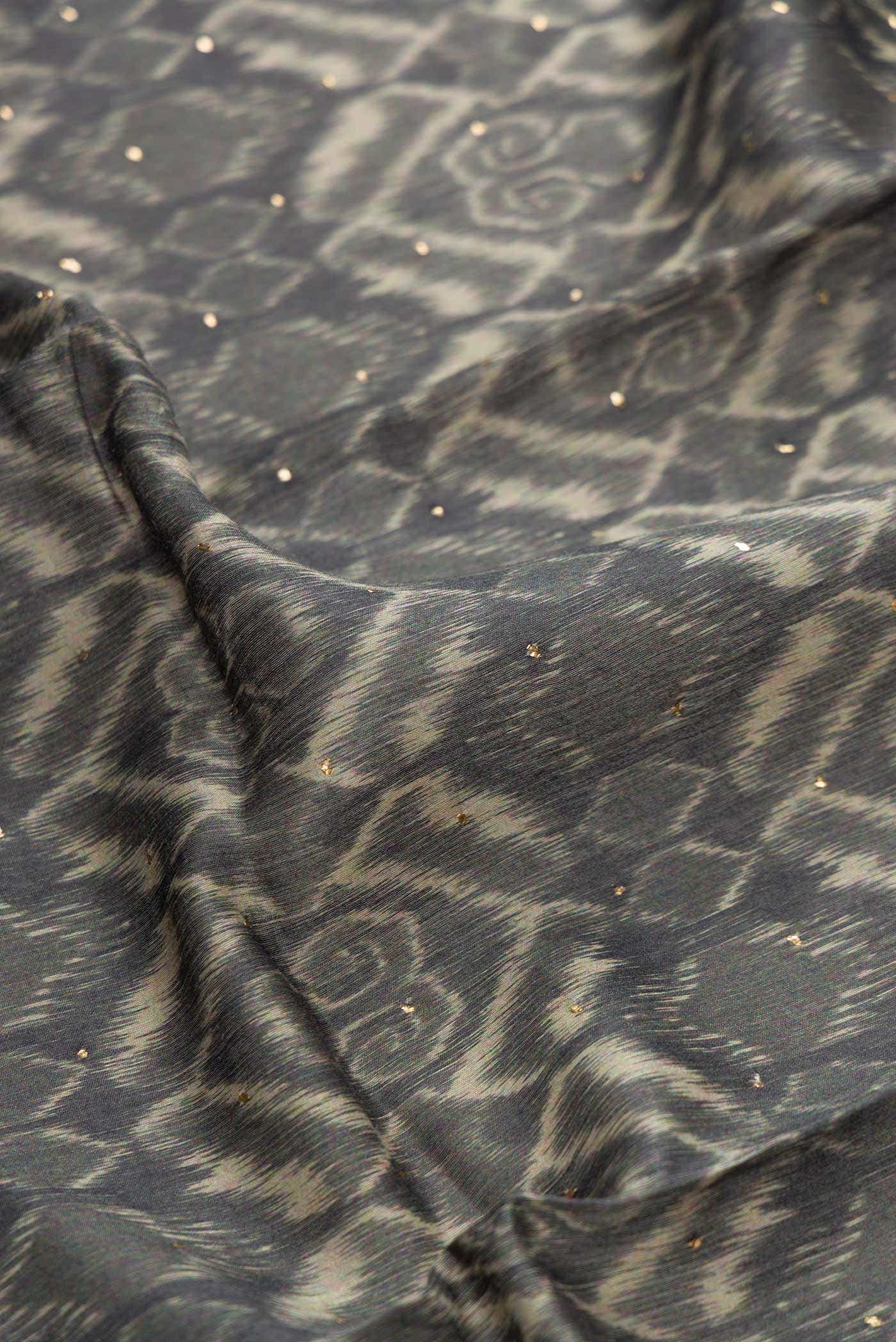 Grey Tussar Silk Saree - Image 2