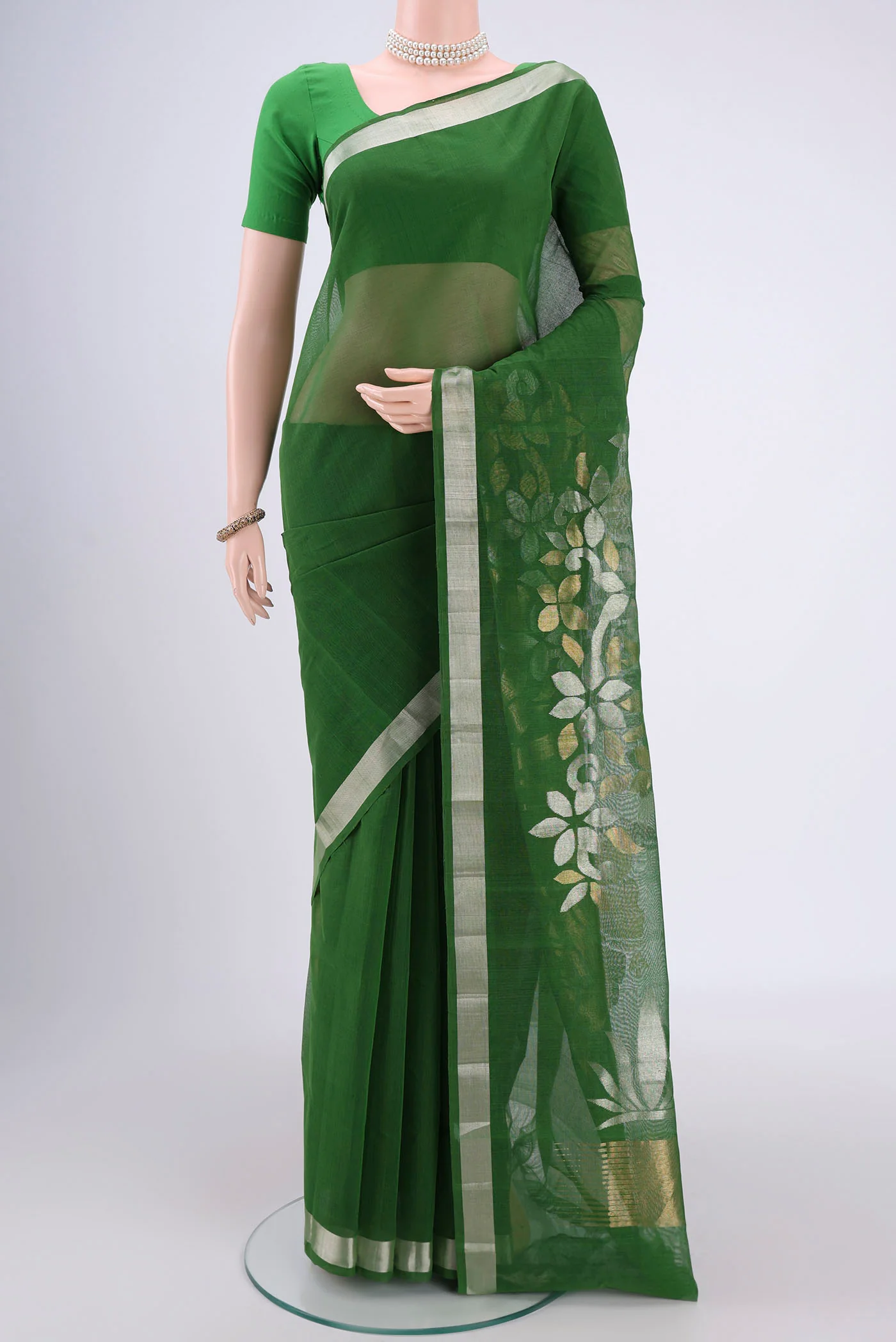 Green Uppada Cotton Saree