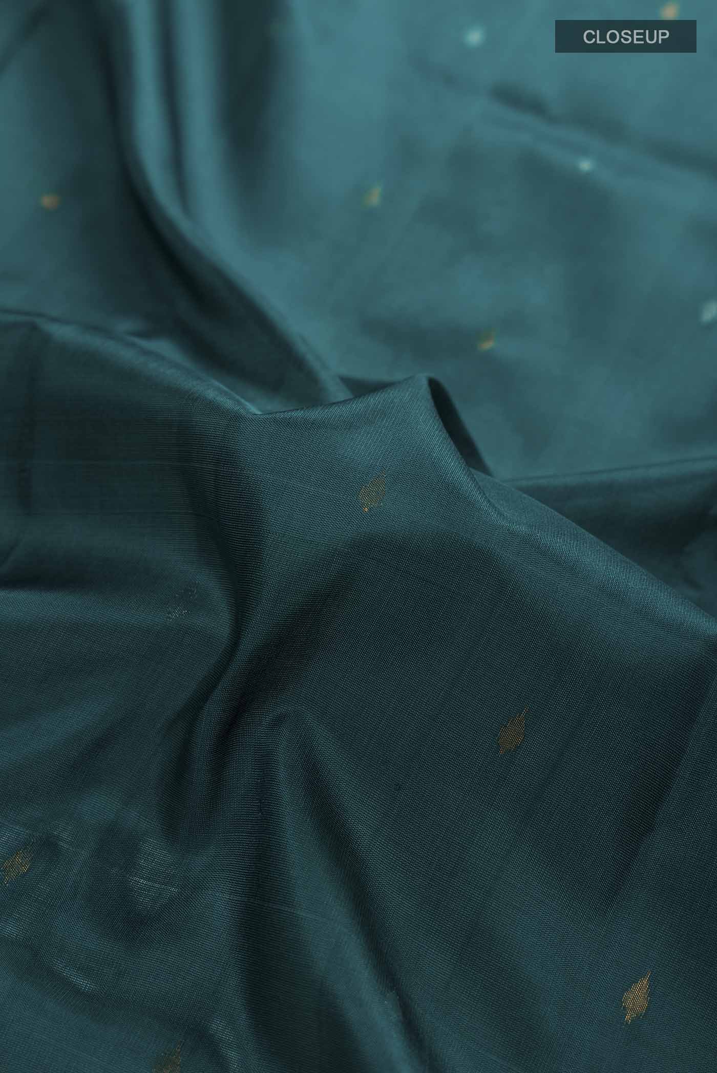 Green Uppada Silk Saree - Image 2