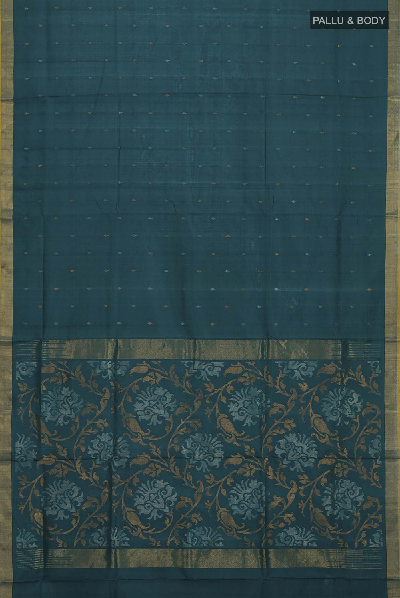 Green Uppada Silk Saree - Image 6