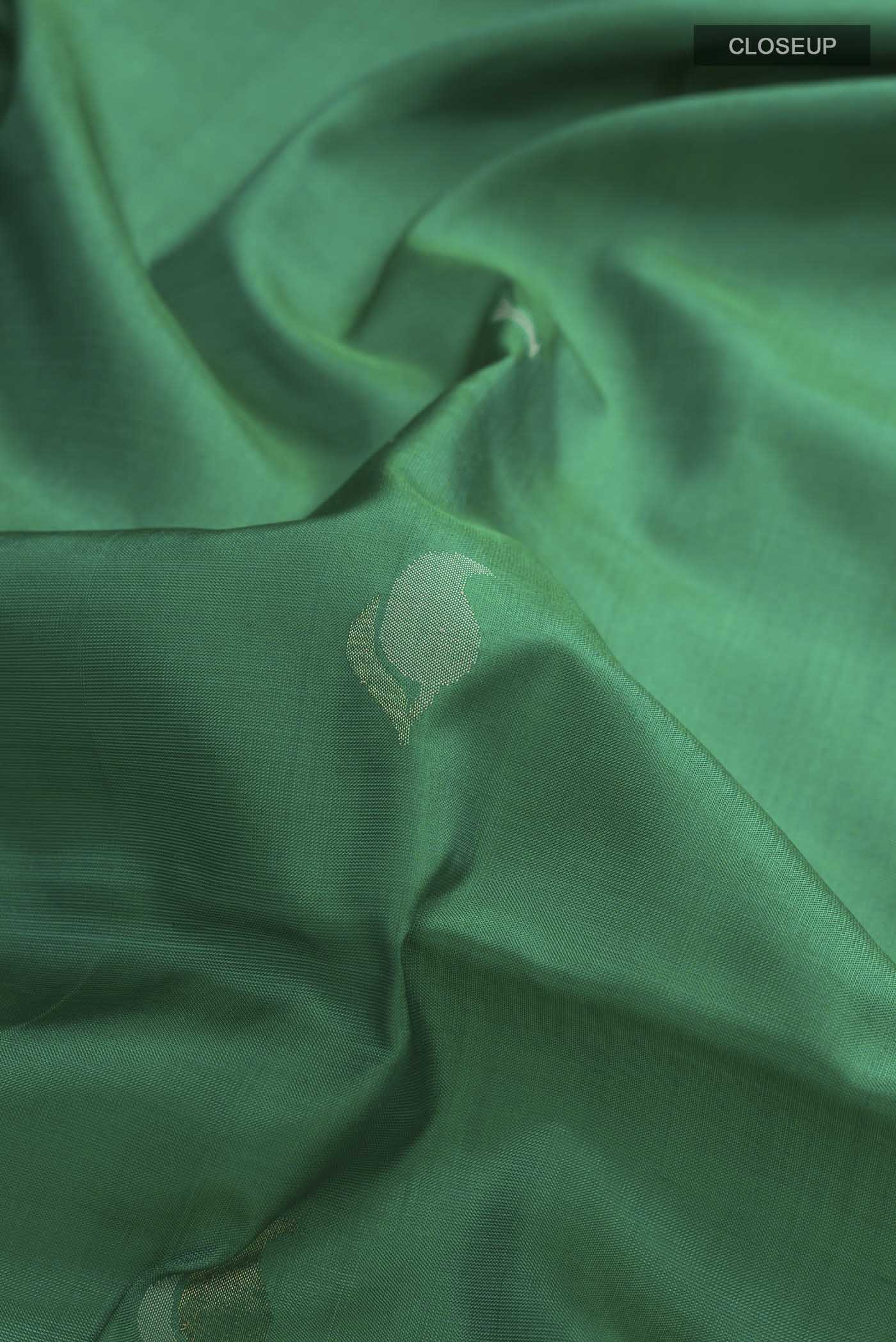Green Uppada Silk Saree - Image 2
