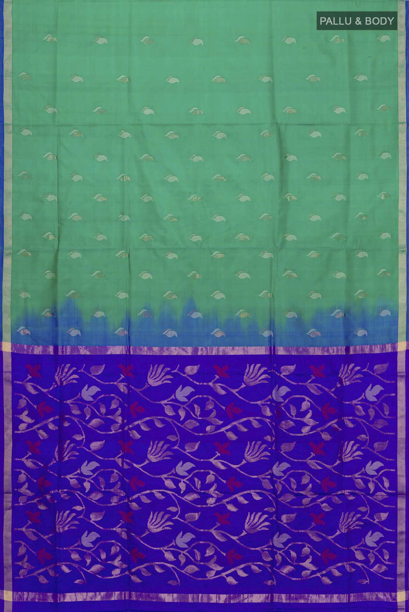 Green Uppada Silk Saree - Image 6