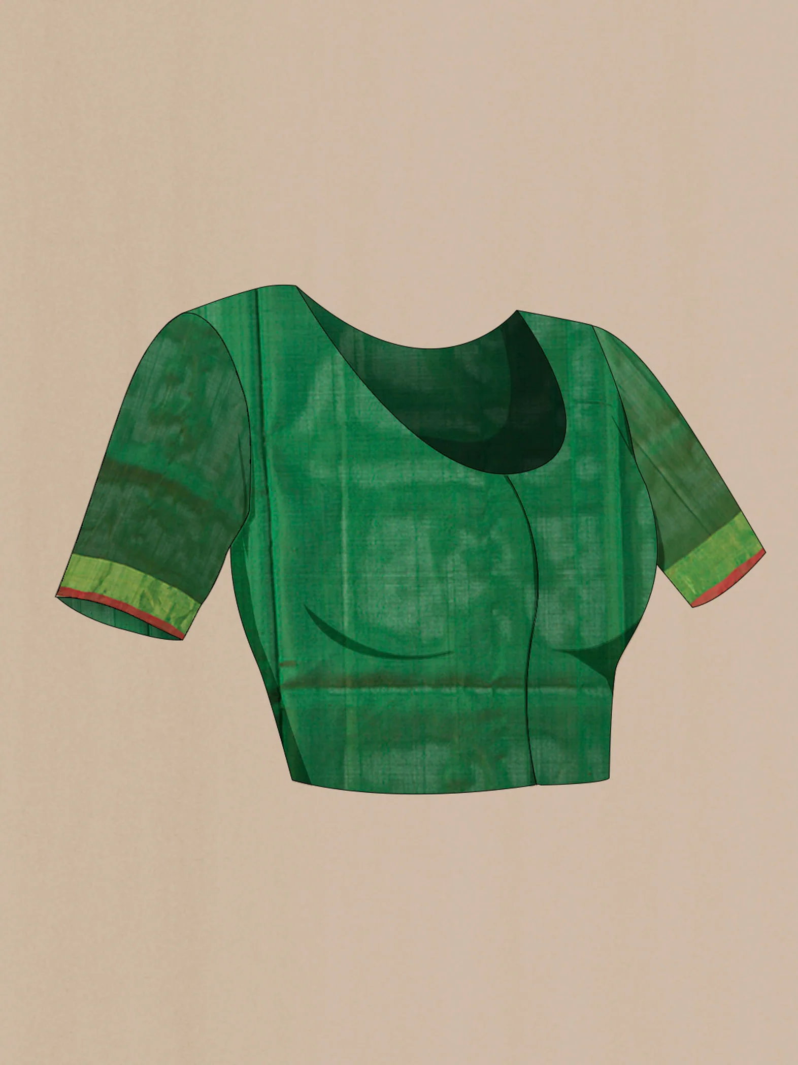 Green Uppada Silk Saree - Image 5