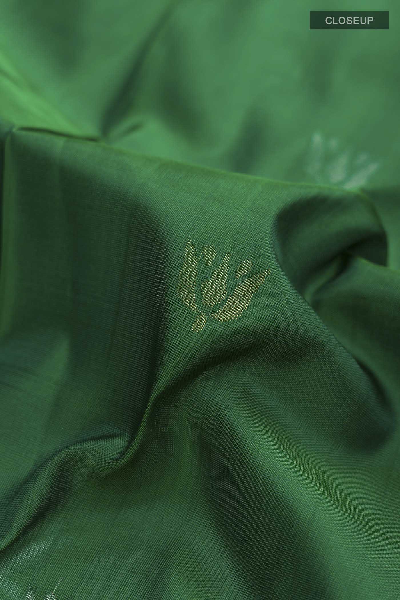Green Uppada Silk Saree - Image 2