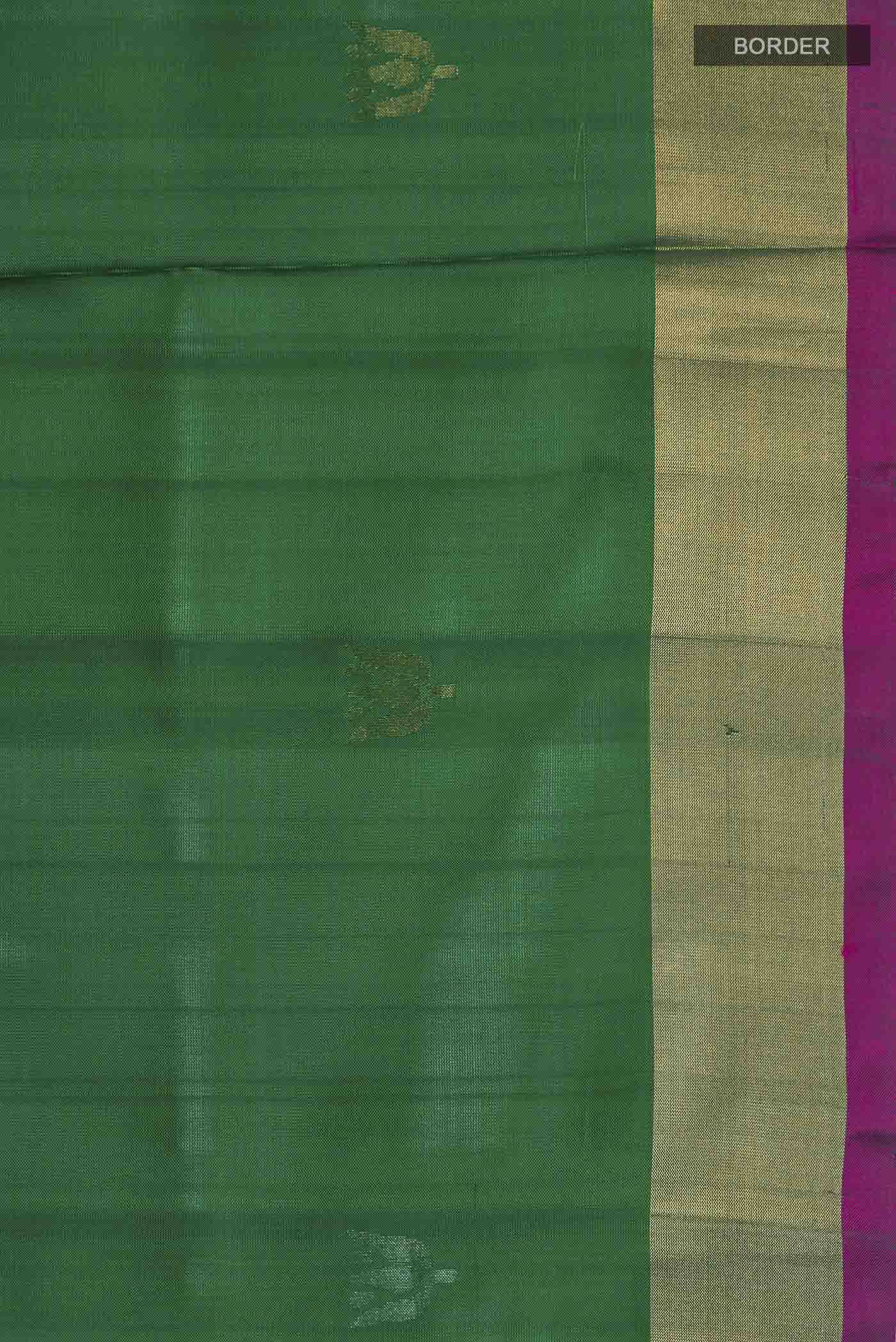 Green Uppada Silk Saree - Image 3