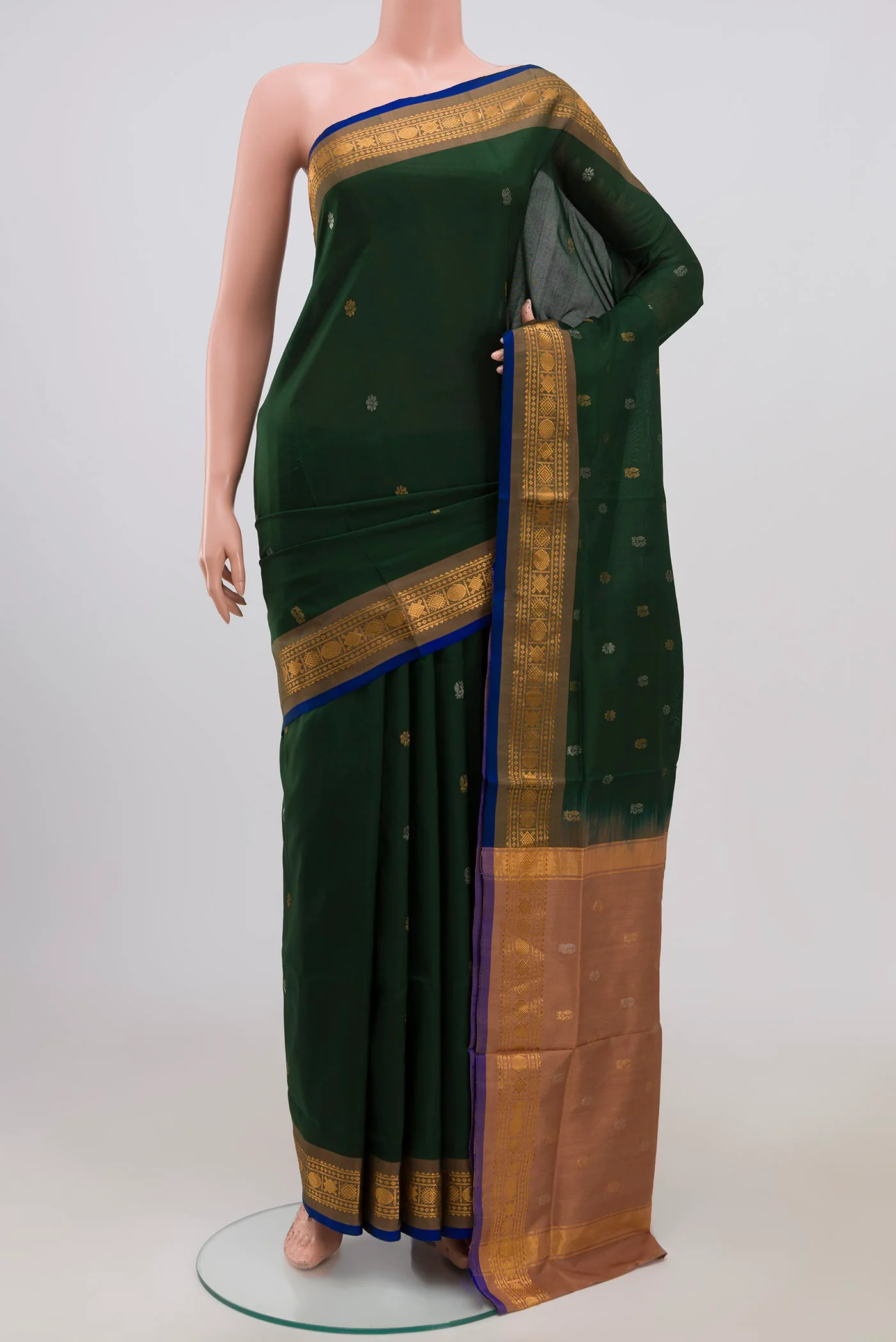 Bottle Green Uppada Silk Saree