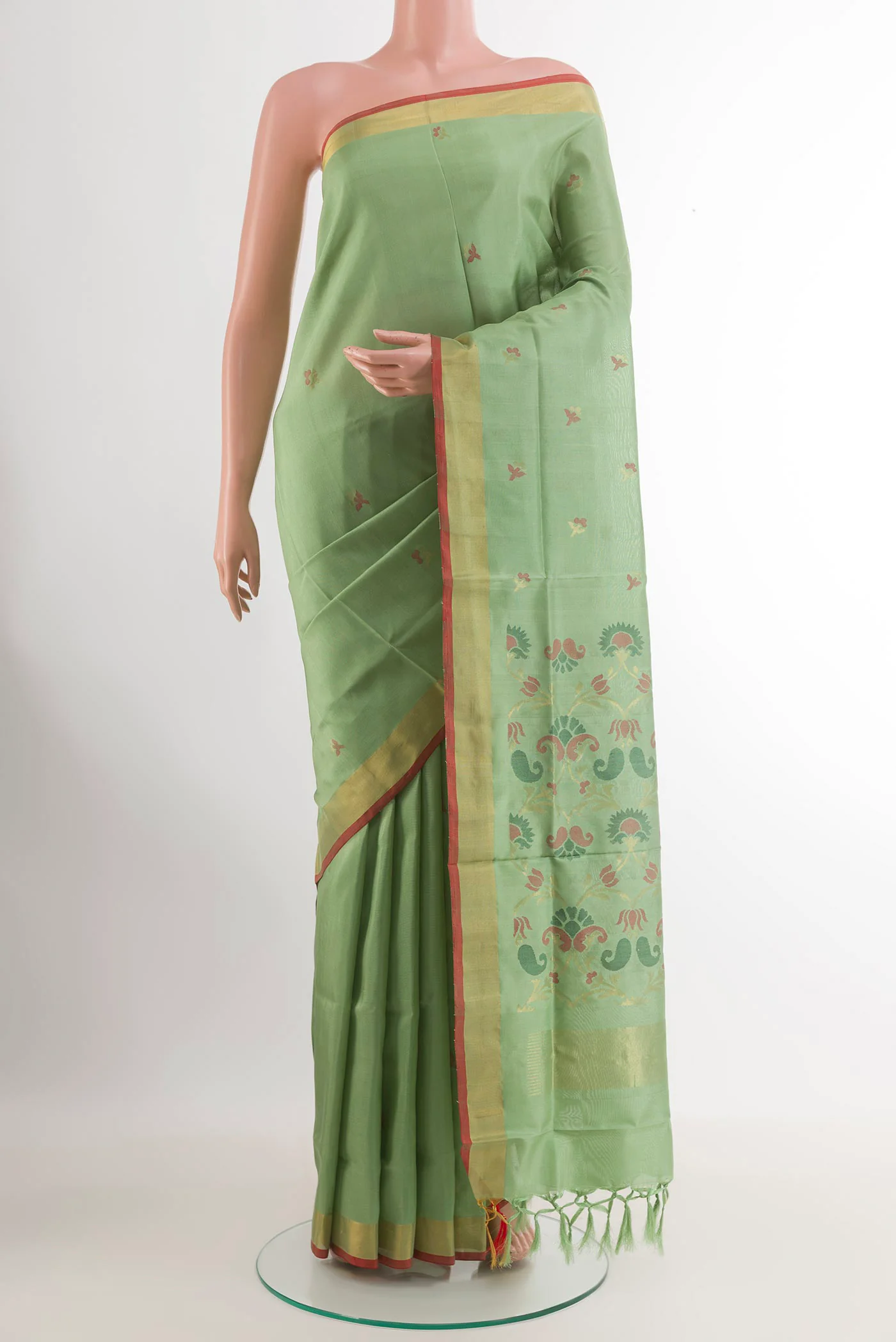 Sage Green Uppada Silk Saree