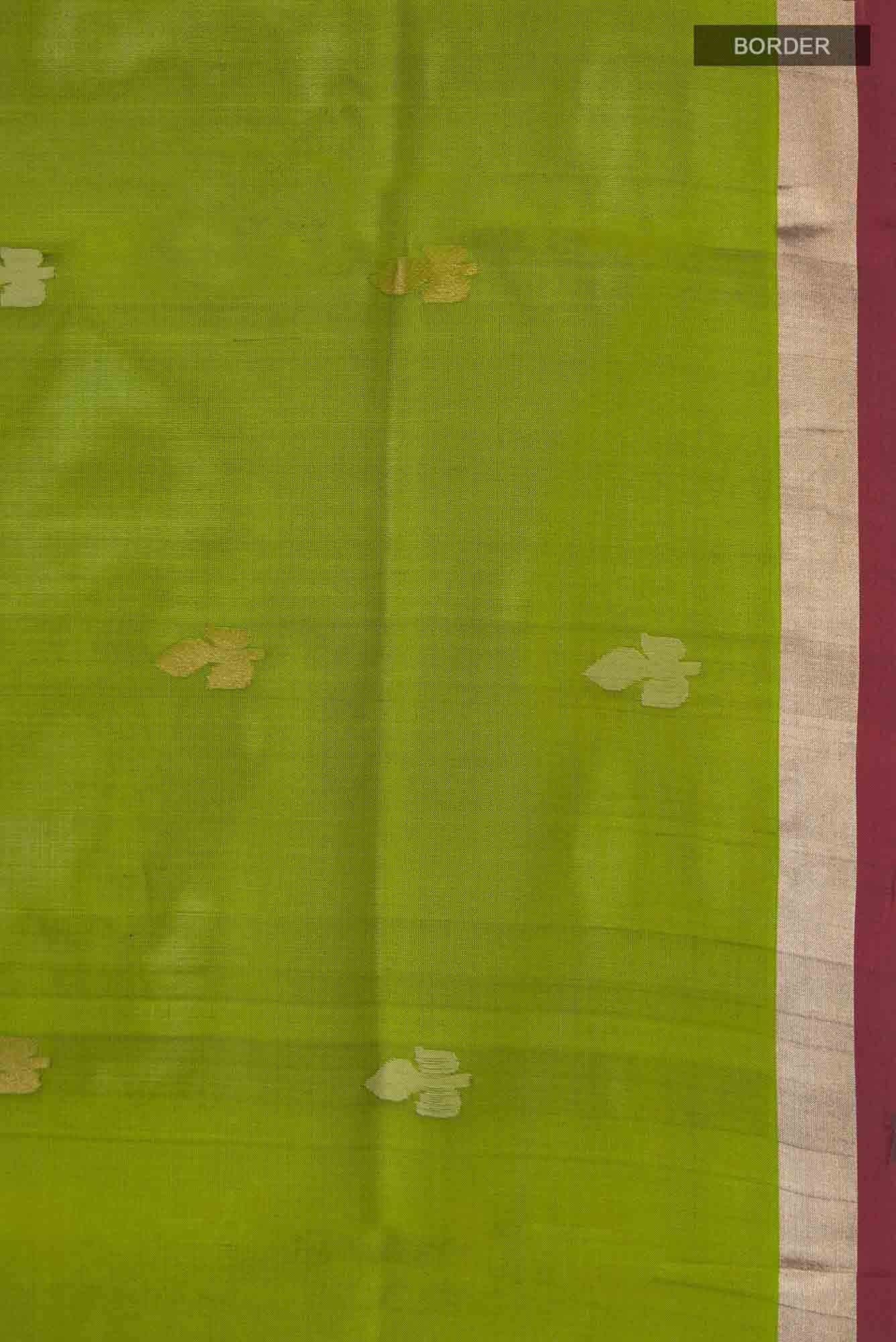 Green Uppada Silk Saree - Image 5
