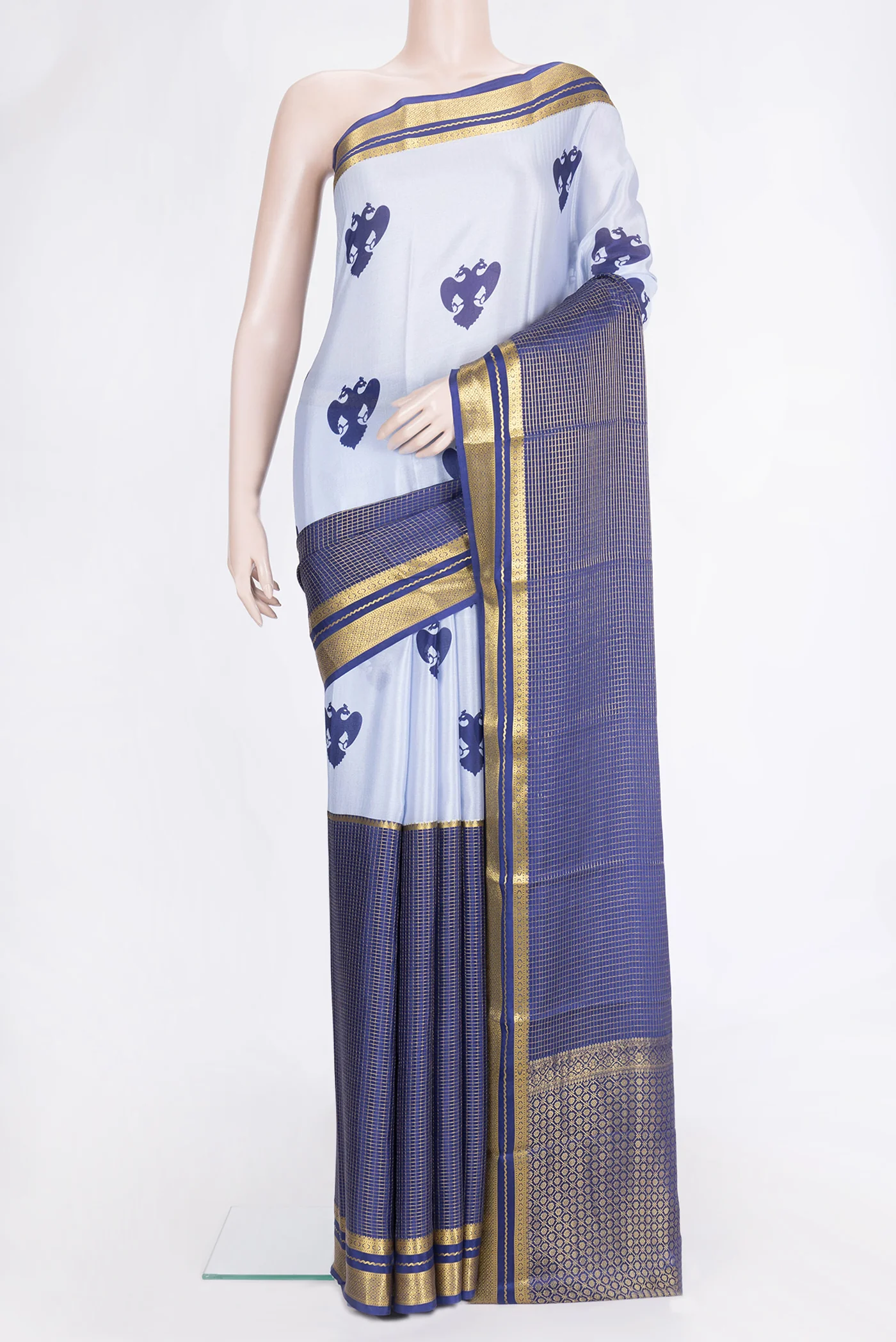 Multi Color Mysore Crepe Saree