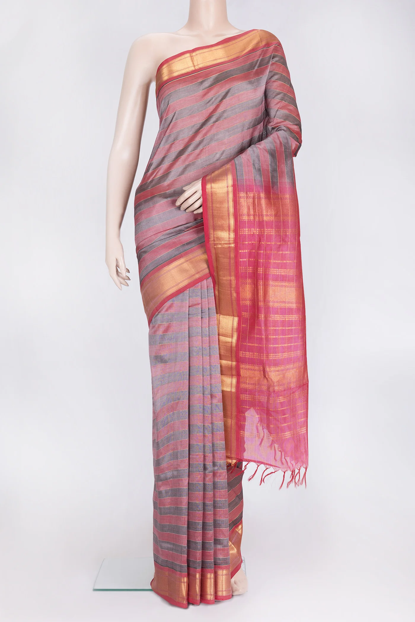 Multi Color Silk Cotton Saree