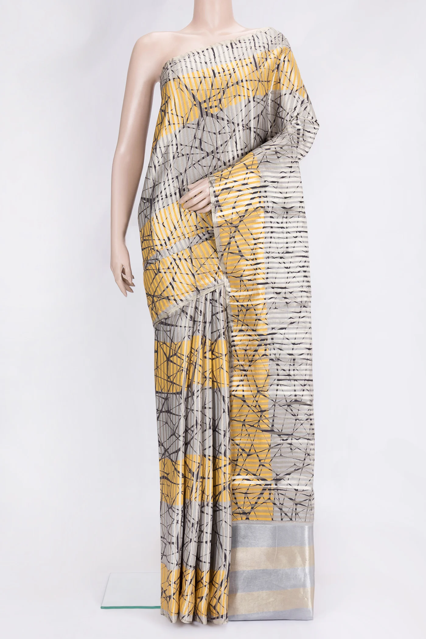 Multi Color Banarasi Raw Silk Saree