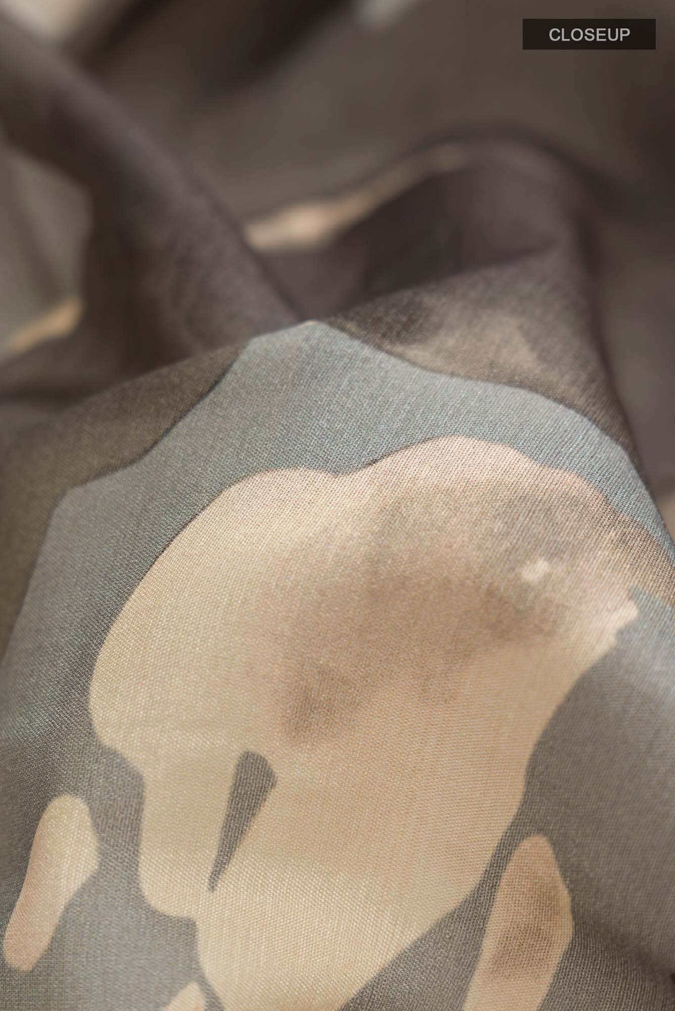 Grey Bhagalpuri Tussar Silk Saree - Image 2