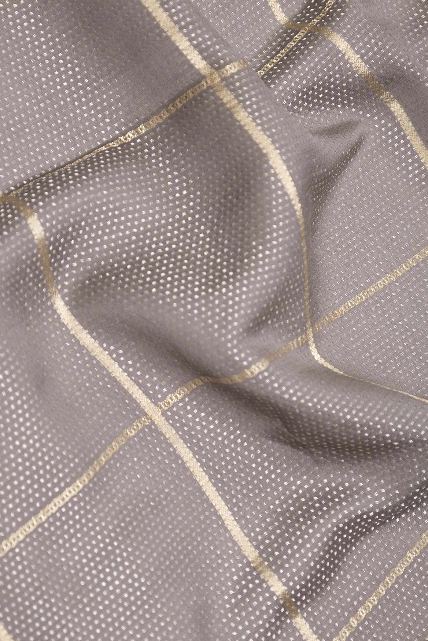 Grey Mysore Crepe Saree - Image 2