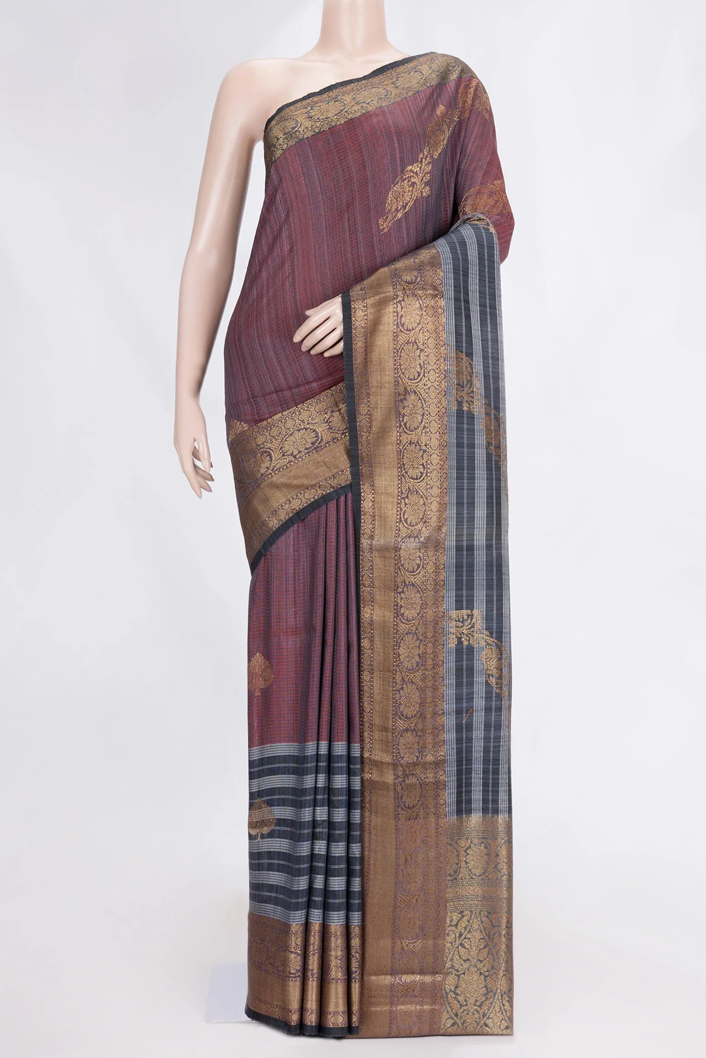 Multi Color Banarasi Tussar Silk Saree