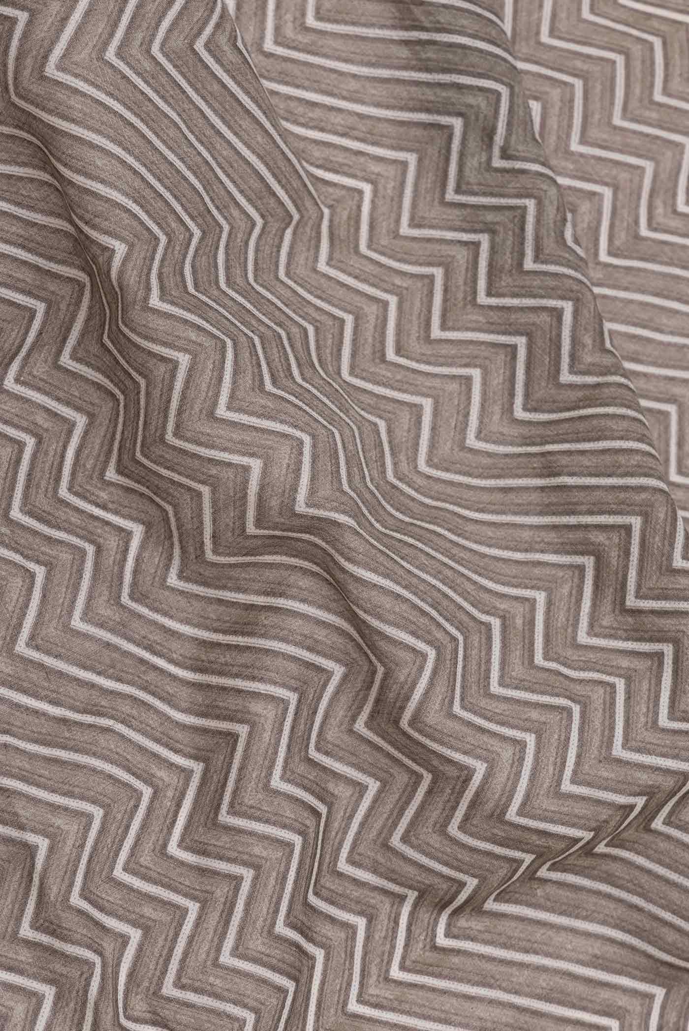 Grey Dual Tone Blended Tussar Silk Saree - Image 2