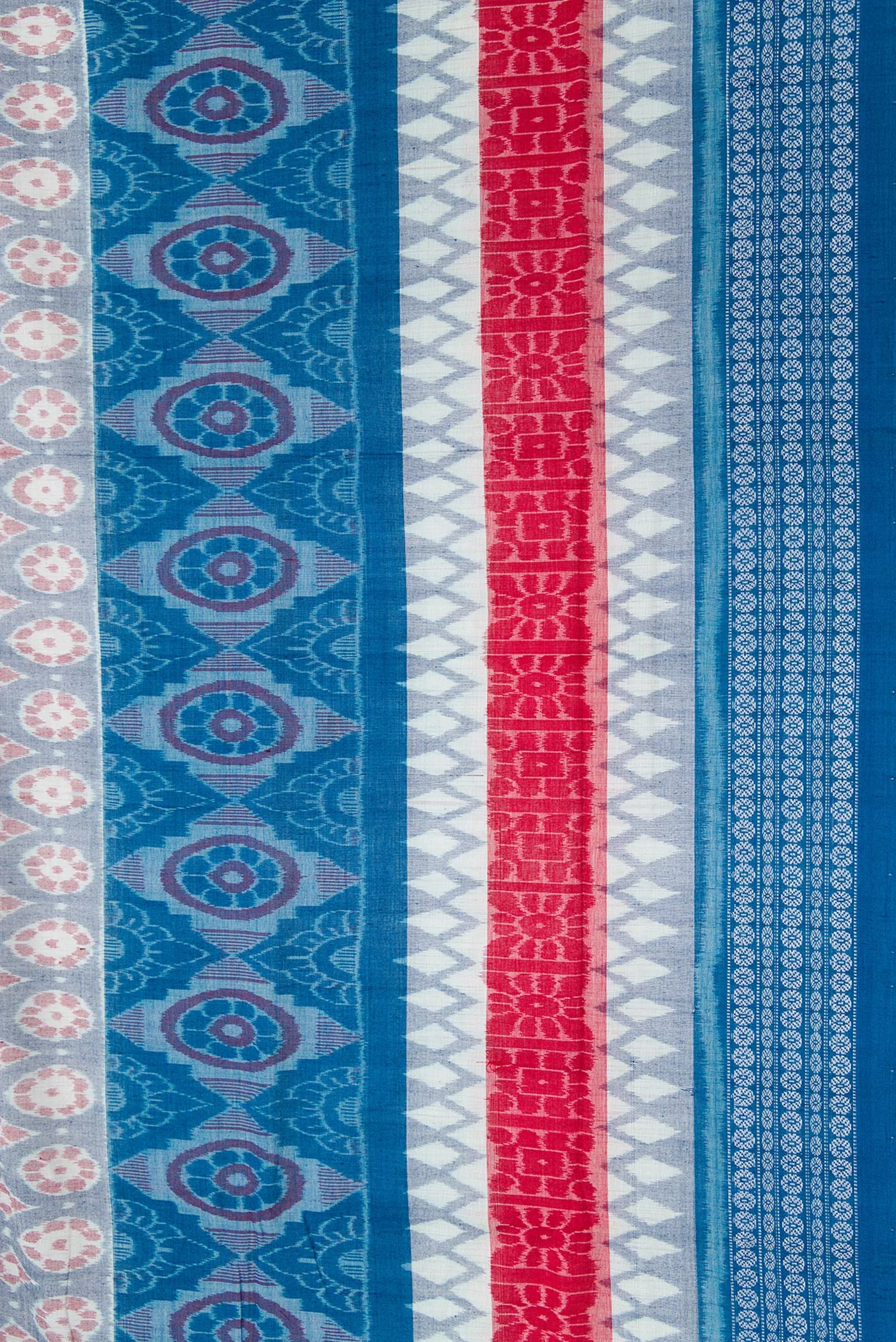 Light Blue Orissa Cotton Saree - Image 3