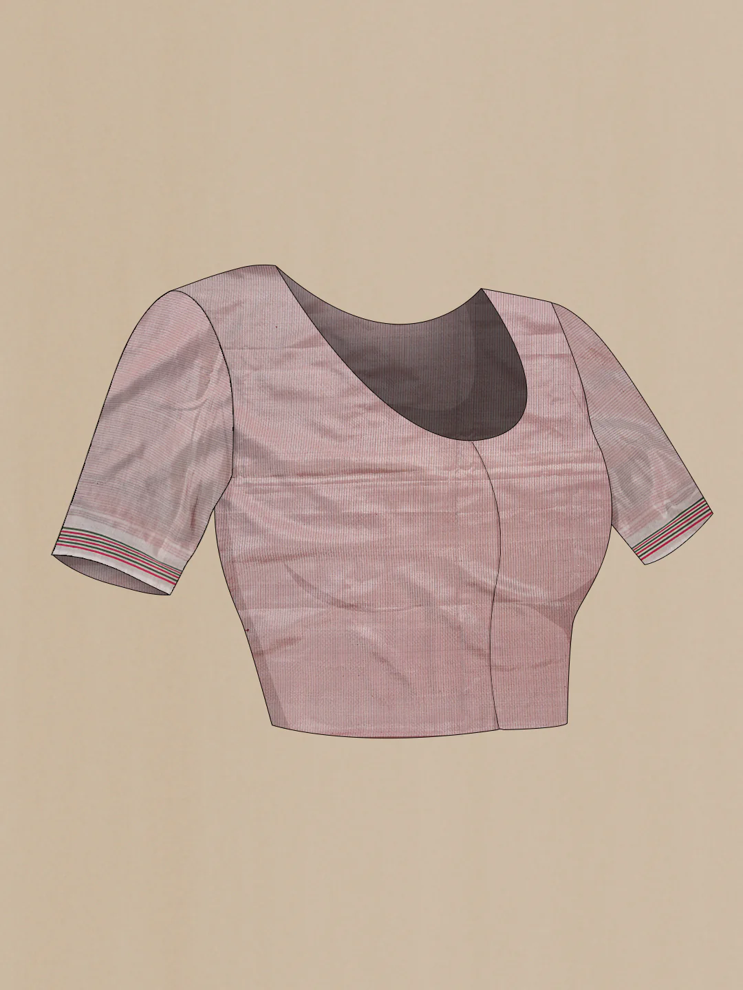 Mauve Double Ikat Saree - Image 5