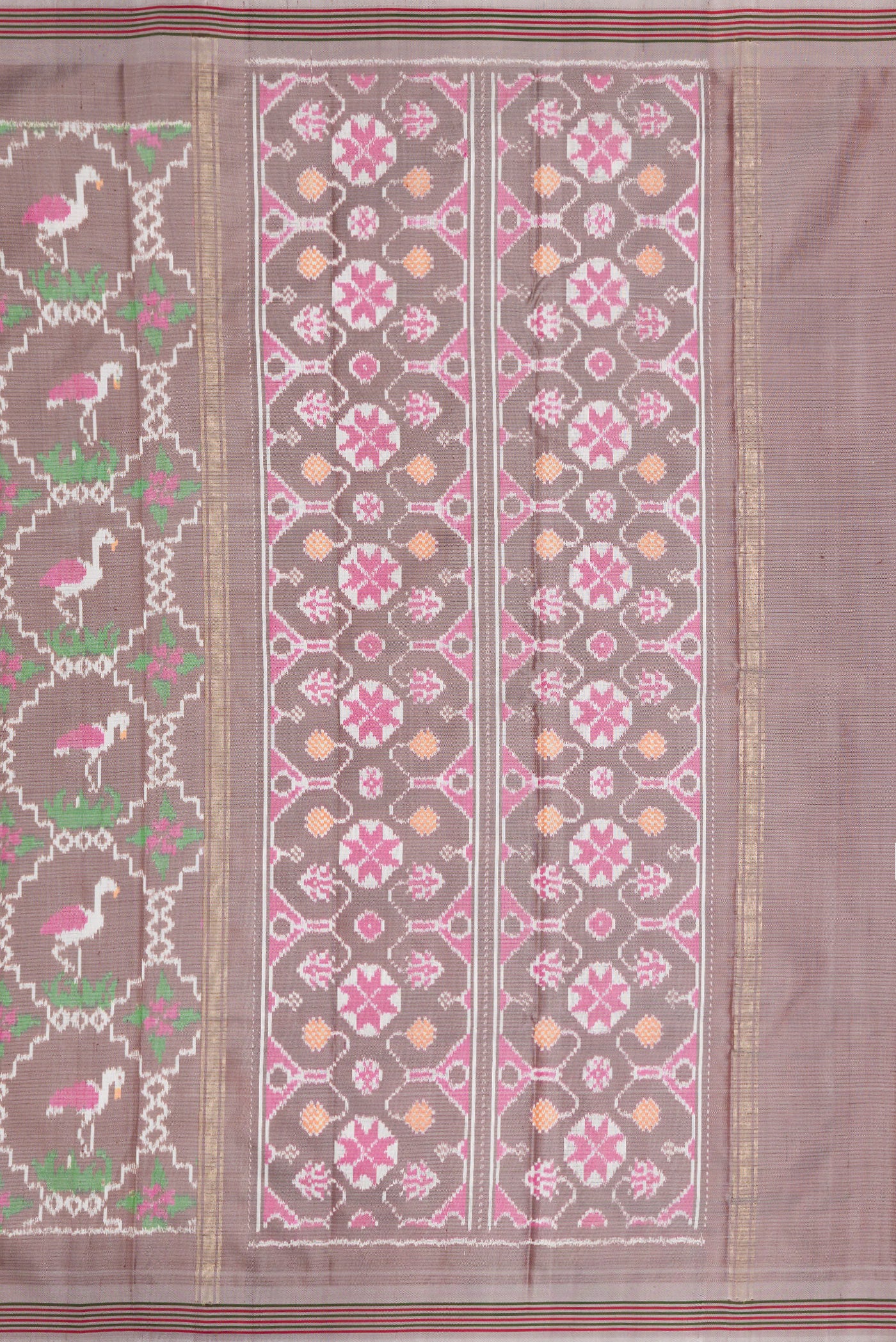 Mauve Double Ikat Saree - Image 7