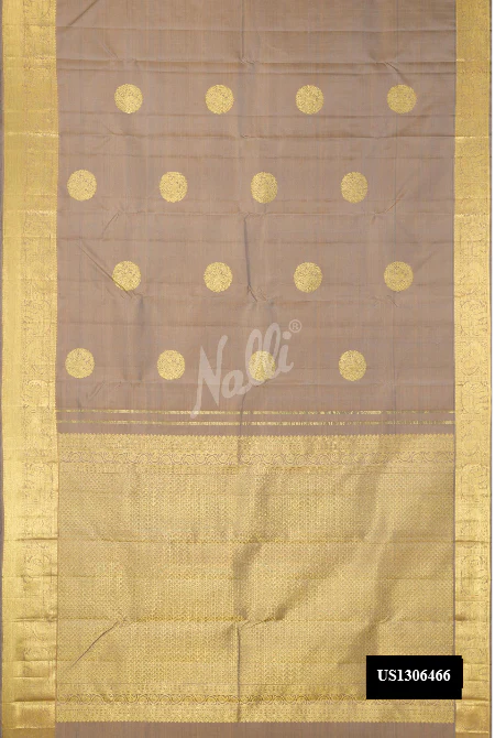 Grey Dual Tone Kanchipuram Silk Saree