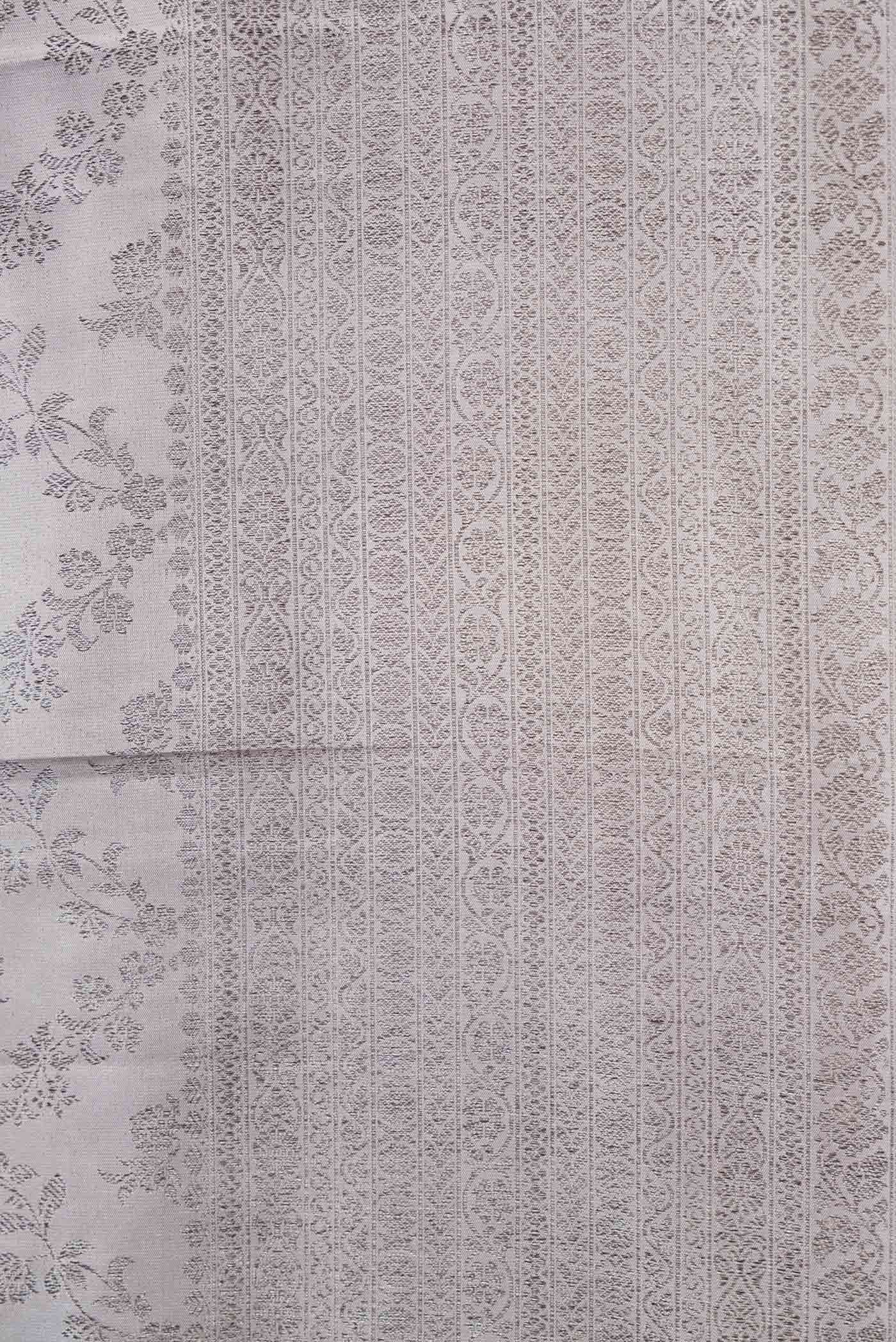 Grey Dual Tone Kanjivaram Silk Saree - Image 3