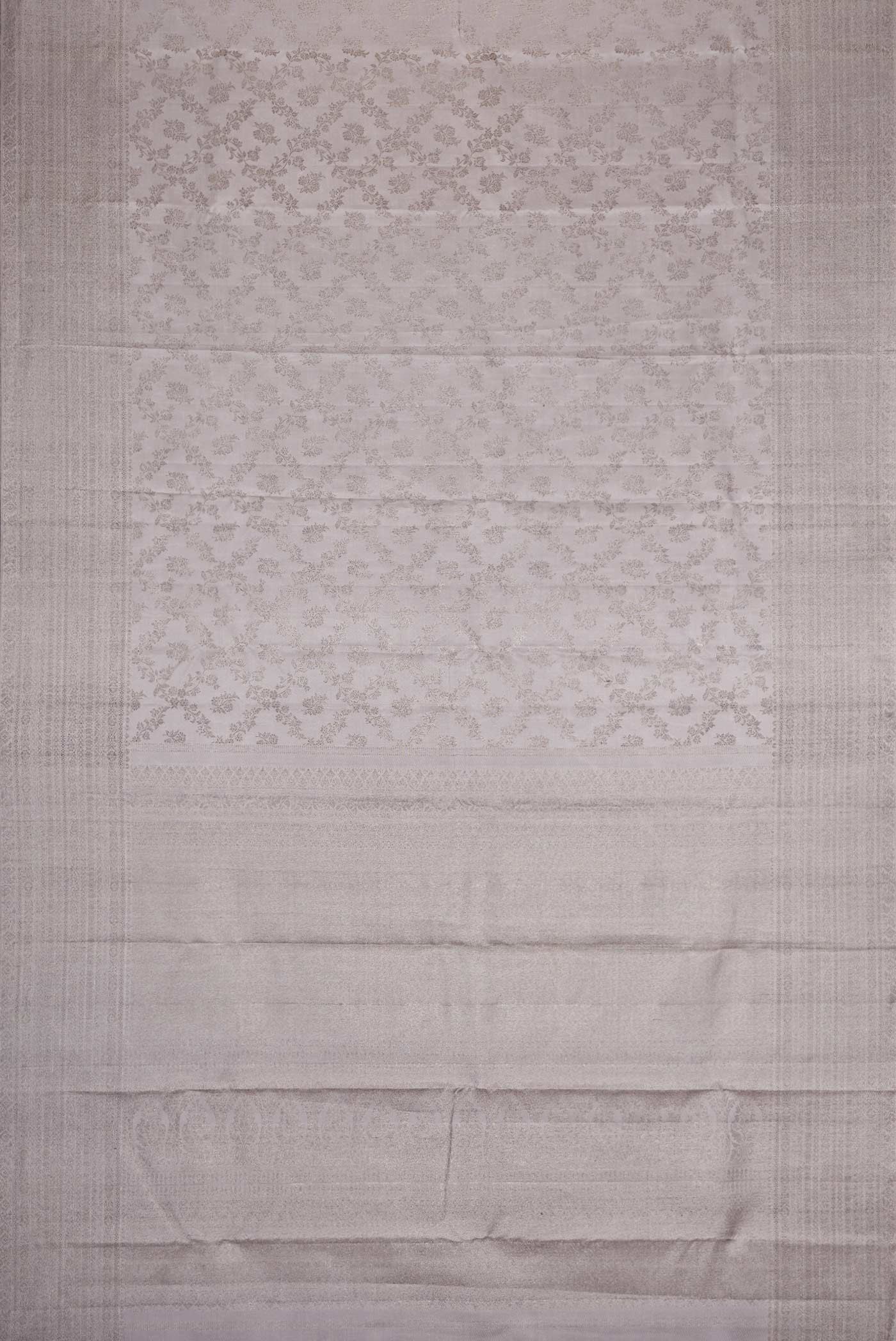 Grey Dual Tone Kanjivaram Silk Saree - Image 6