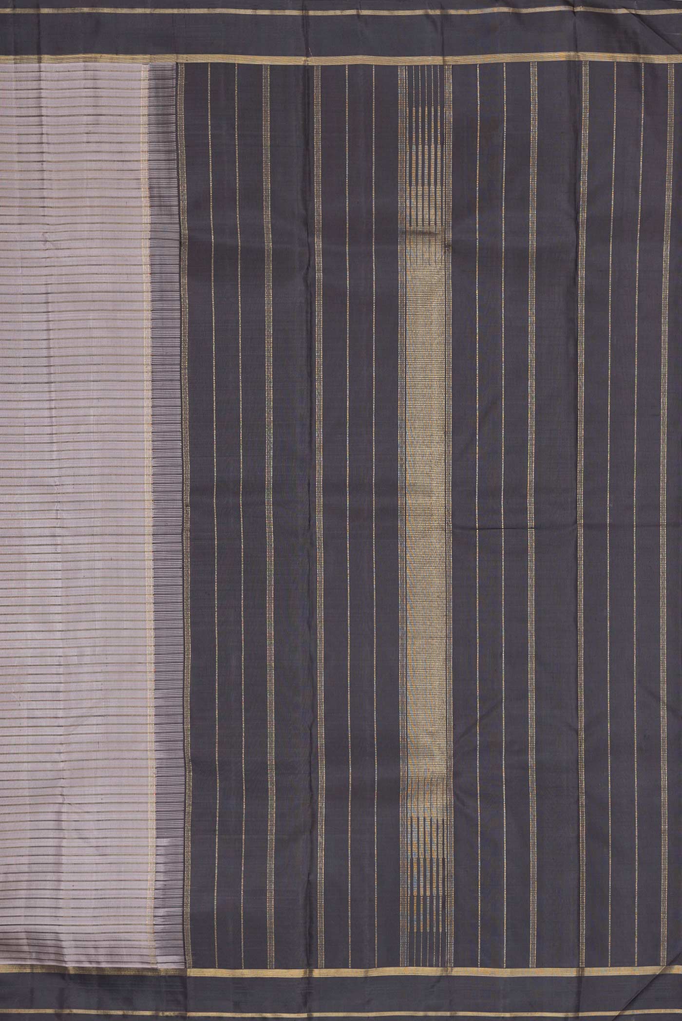 Grey Dual Tone Kanchipuram Silk Saree - Image 7