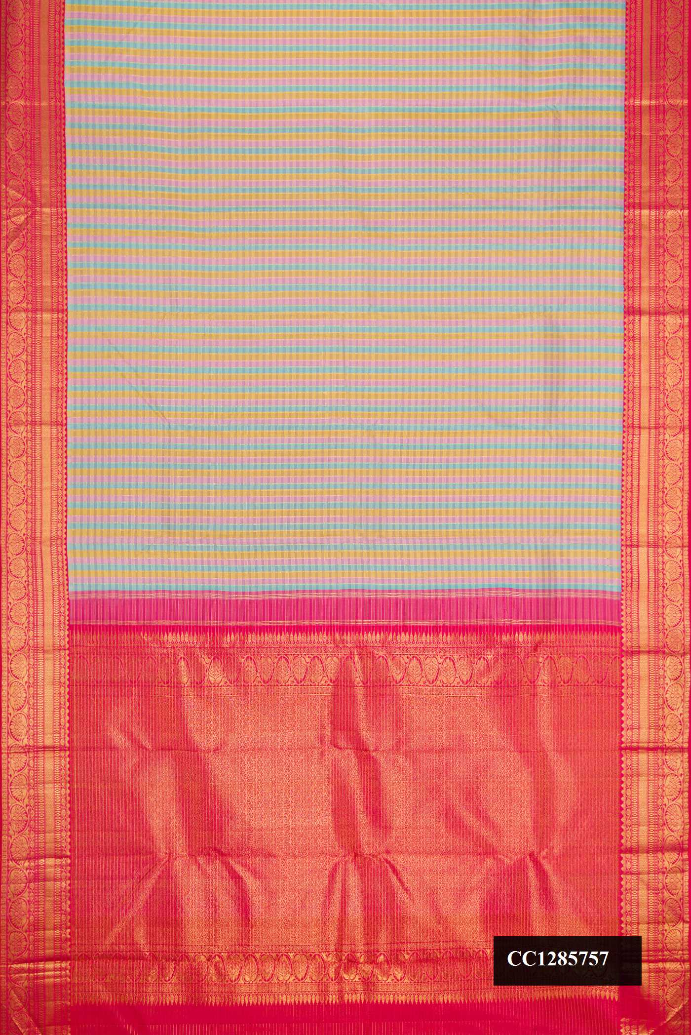 Grey Dual Tone Kanchipuram Silk Saree