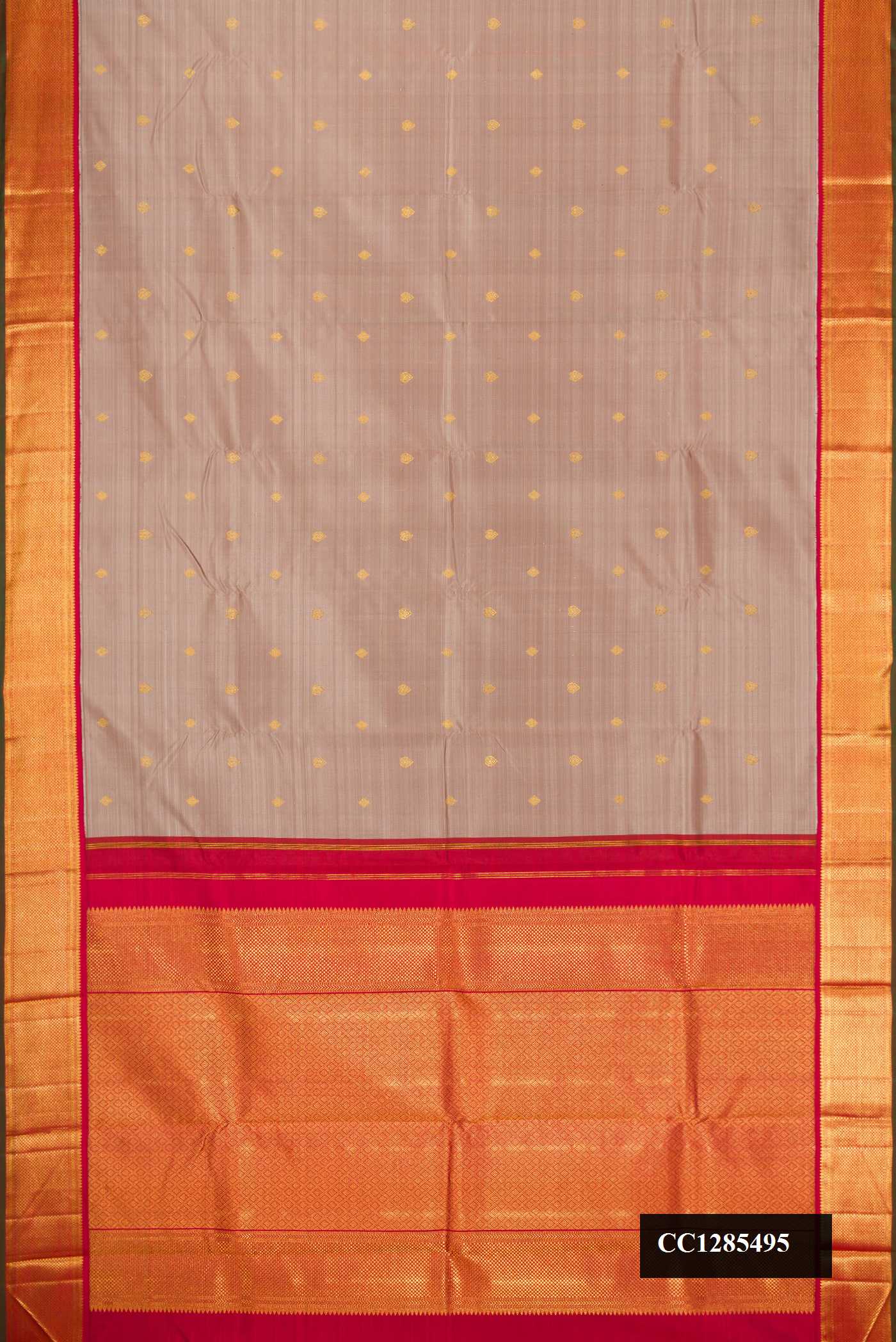 Grey Dual Tone Kanchipuram Silk Saree