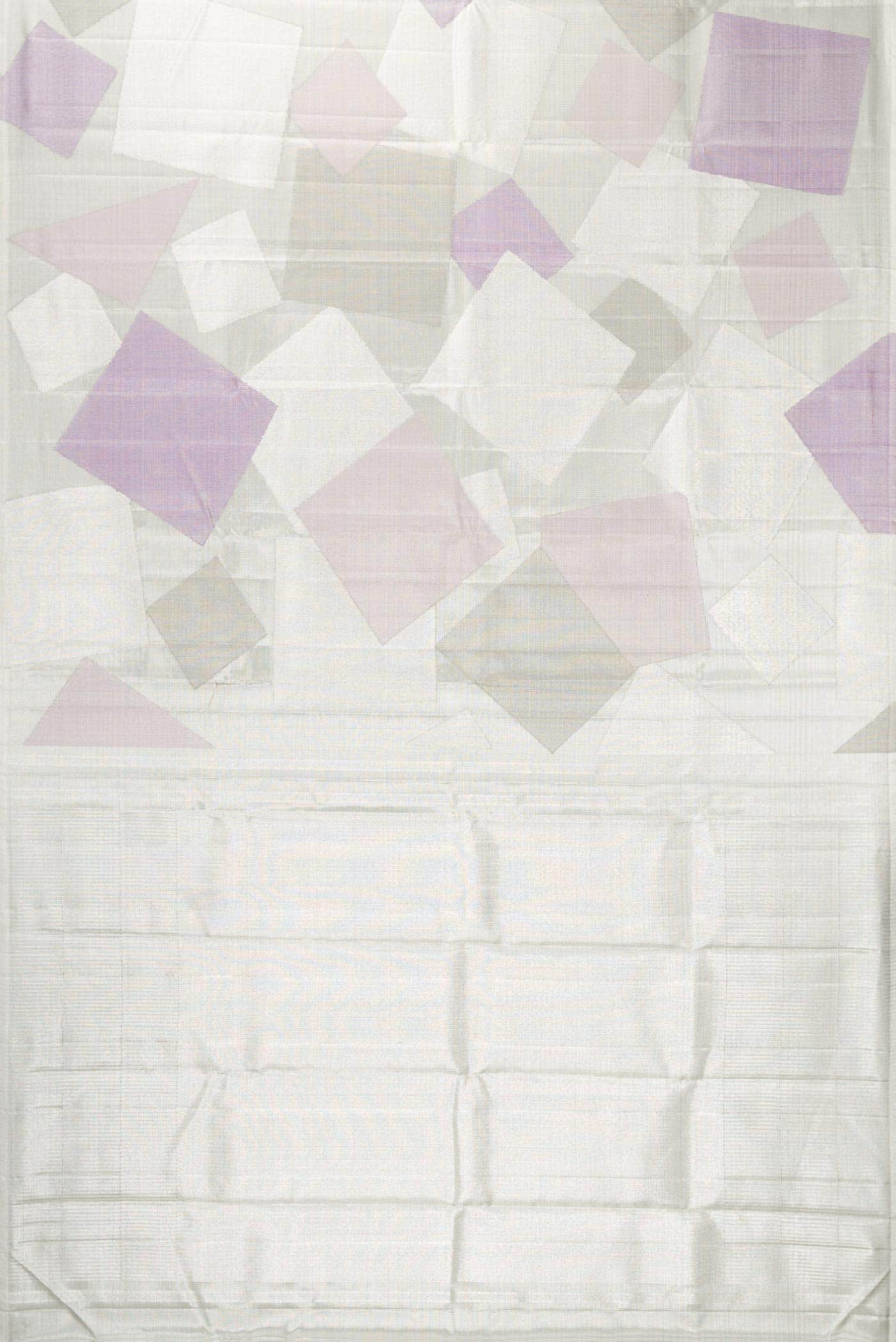 Grey Dual Tone Kanjivaram Tissue Silk Saree - Image 4
