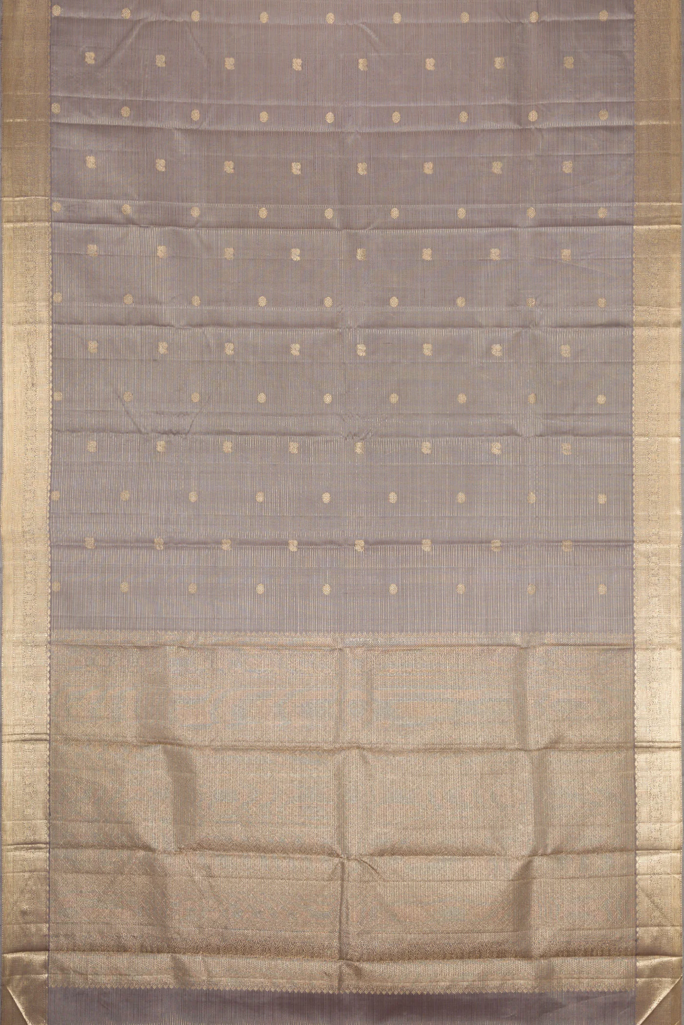 Grey Kanjivaram Silk Saree - Image 6